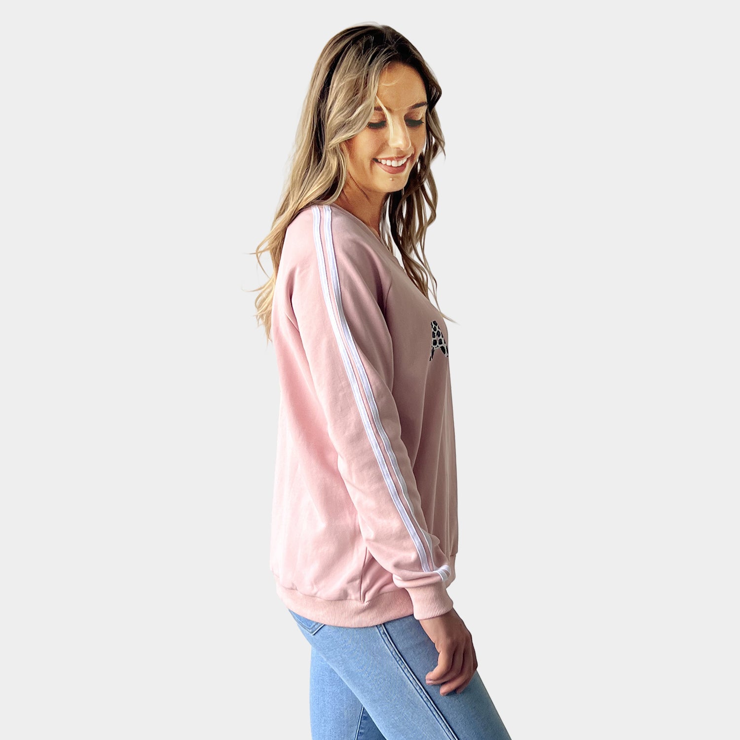 AM023040 LEOPARD LETTERS SWAETSHIRT