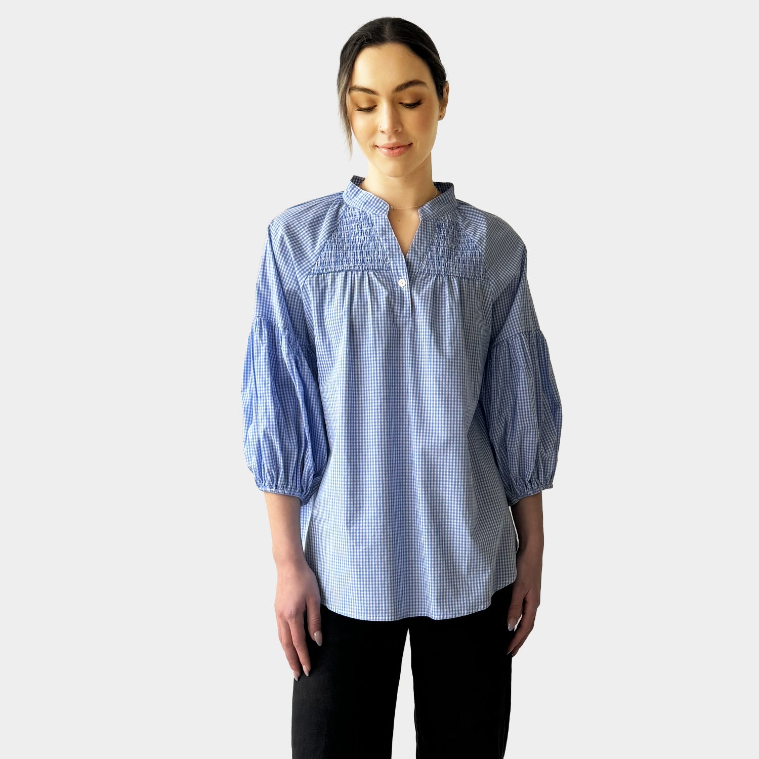 AM022171-2 TINY CHECK TOP (SALE)