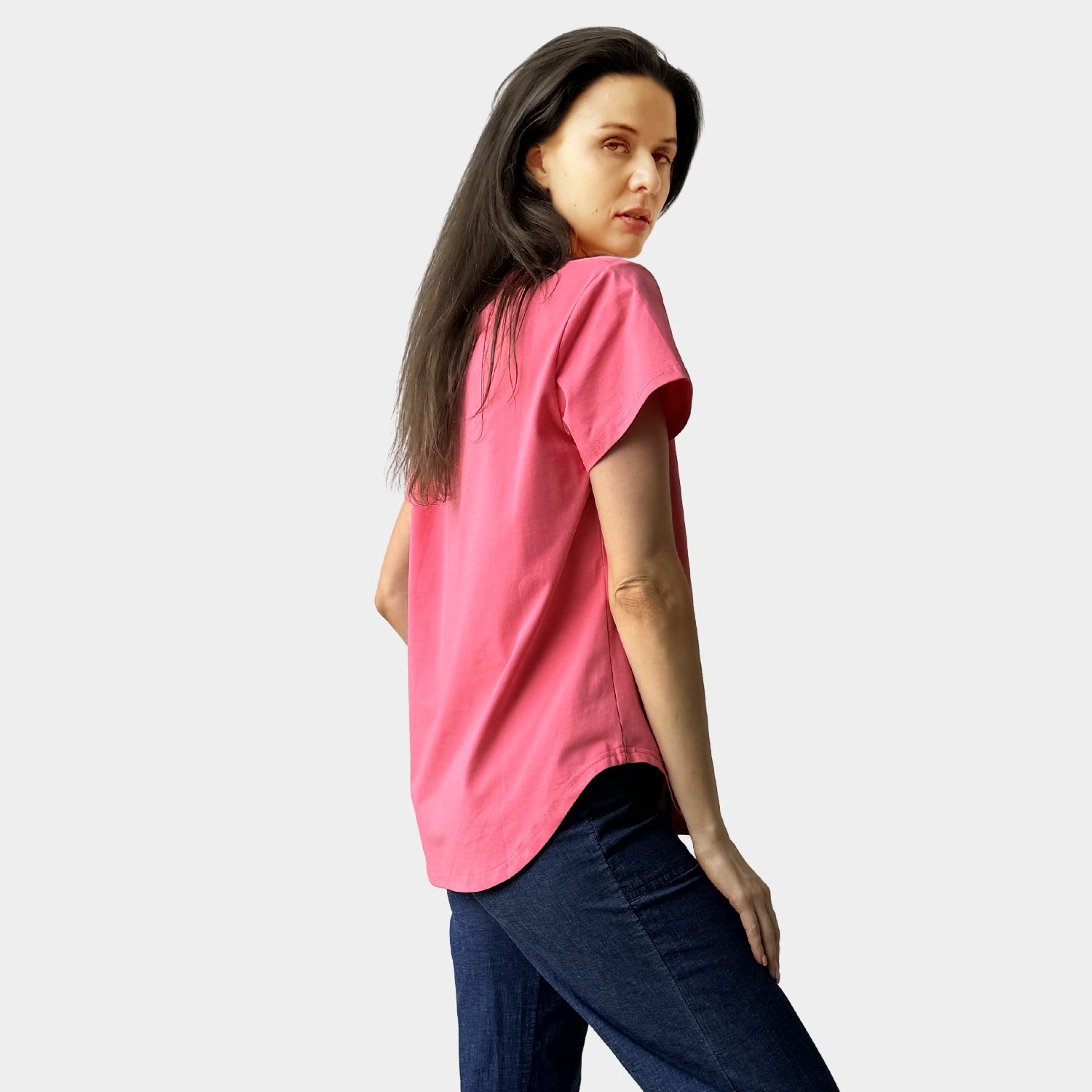 AM24050 CHECK LOVE PRINT TEE