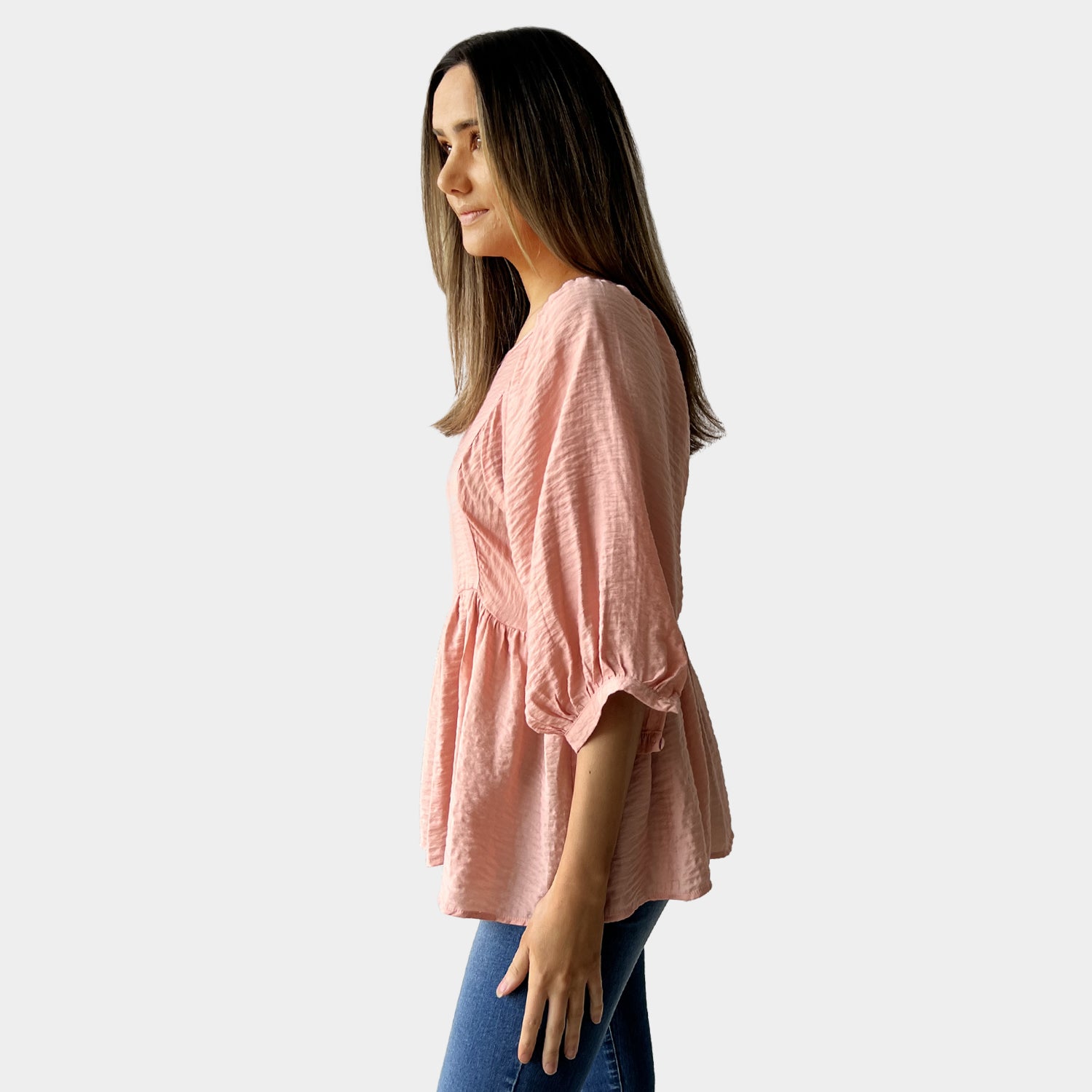 AM022173 LANTERN SLEEVE TOP (SALE)