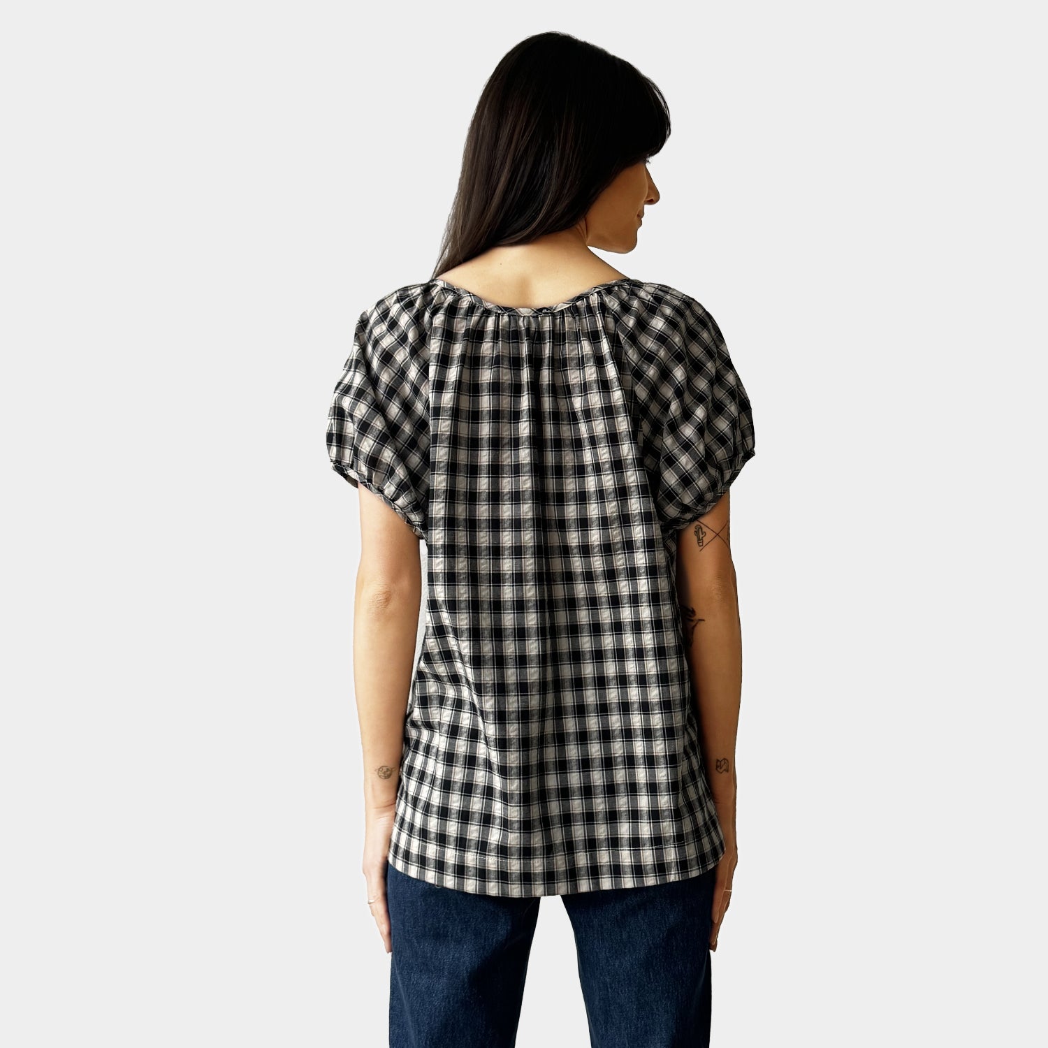 AM022204 GINGHAM TOP (SALE)