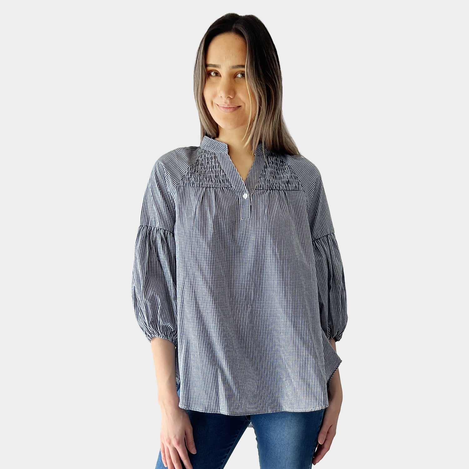 AM022171 GINGHAM TOP