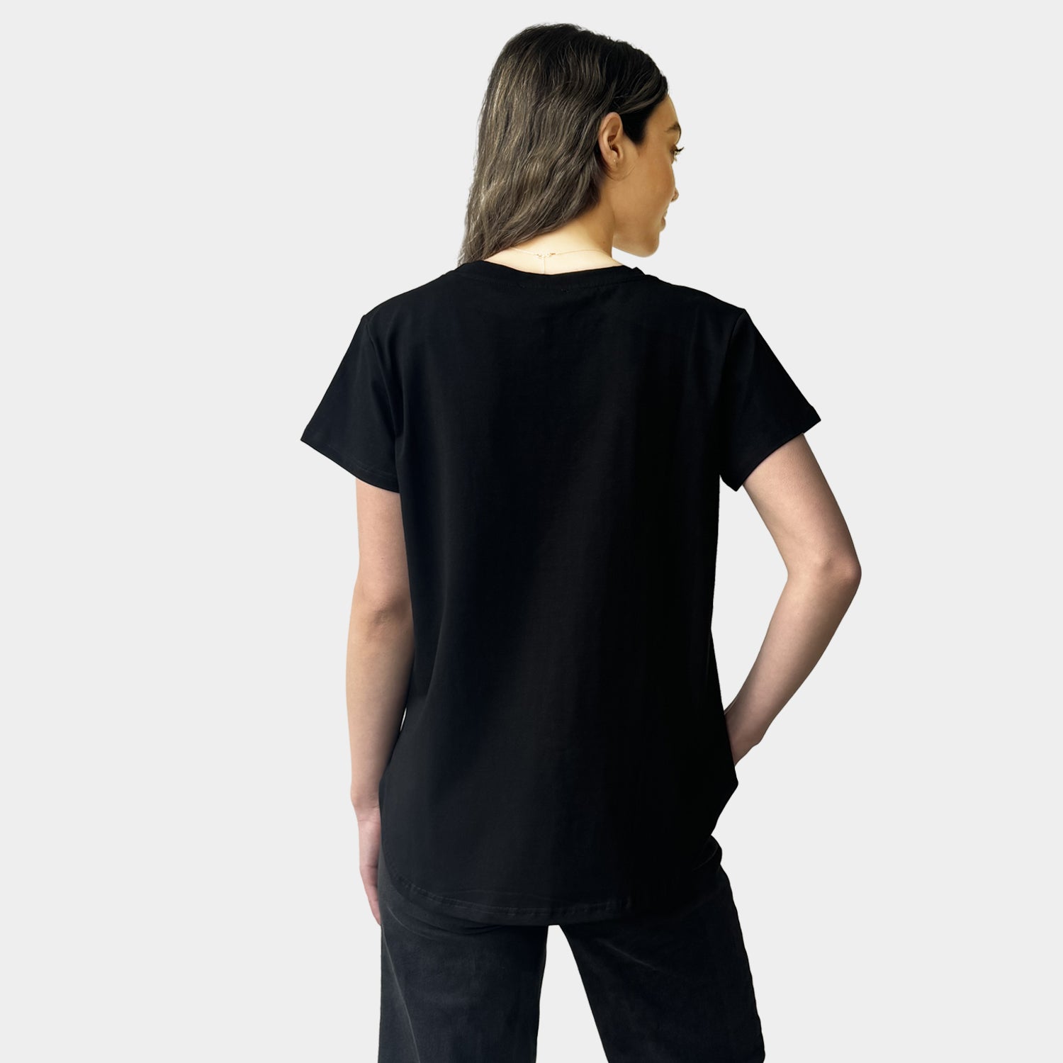 AM01267-3 EMBROIDERY GINGHAM CROSS TEE (SALE)