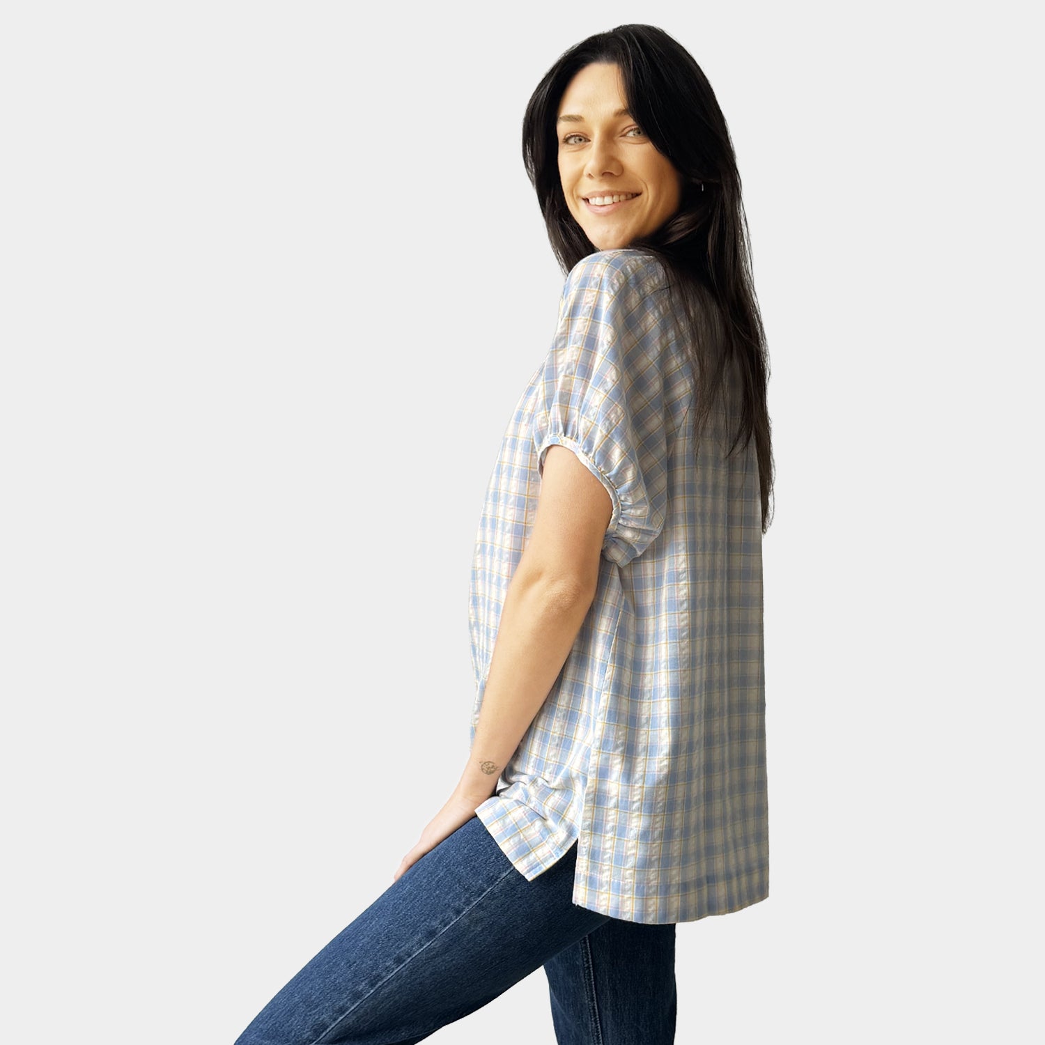 AM022204 GINGHAM TOP (SALE)