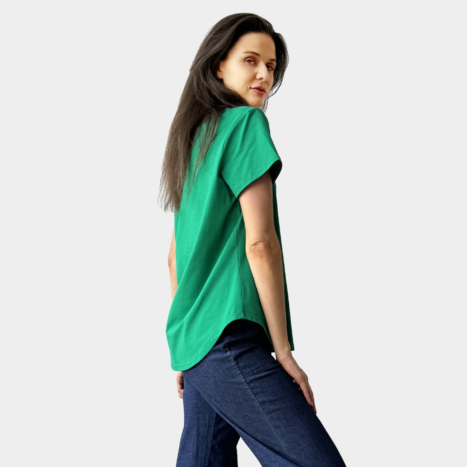 AM24050 CHECK LOVE PRINT TEE