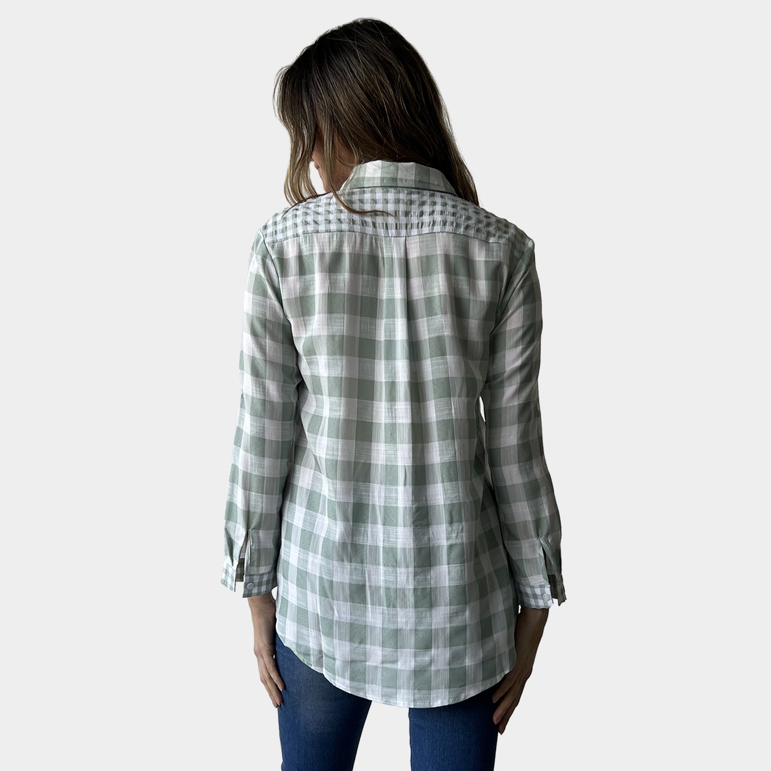 AM0224 MIX GINGHAM SHIRT