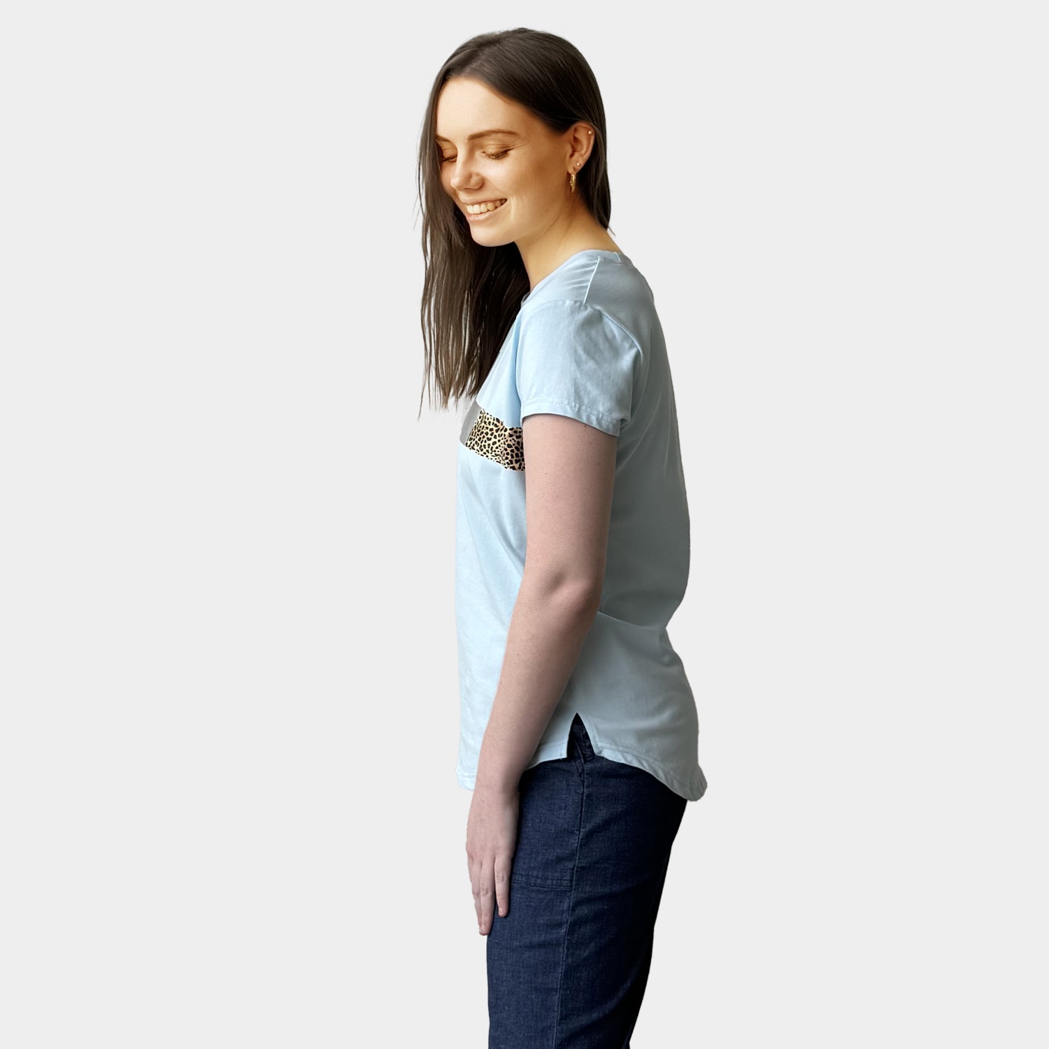 AM01292-1 LEOPARD&CROSS TEE (SALE)