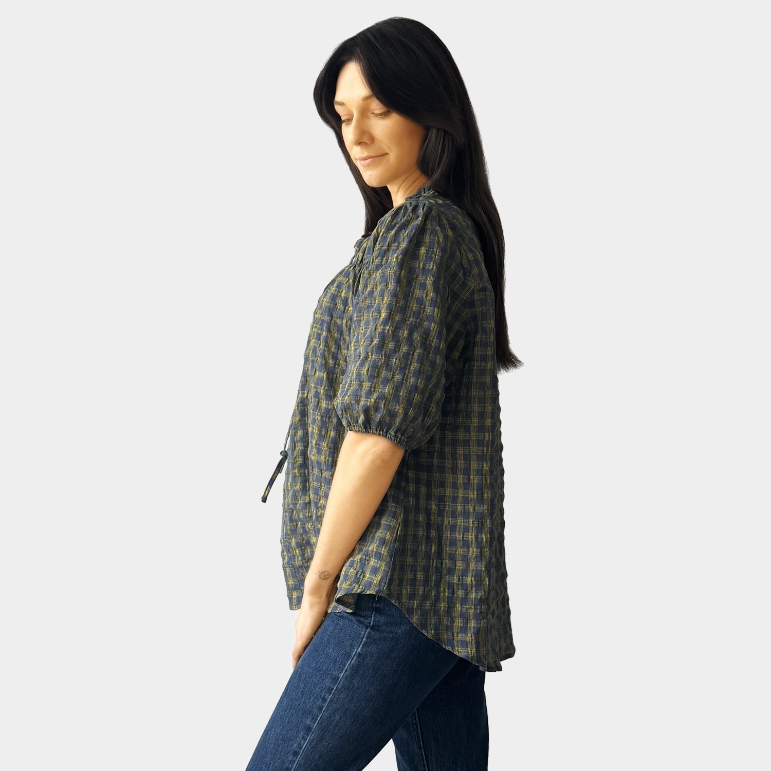 AM023070 TINY CHECK TOP (SALE)