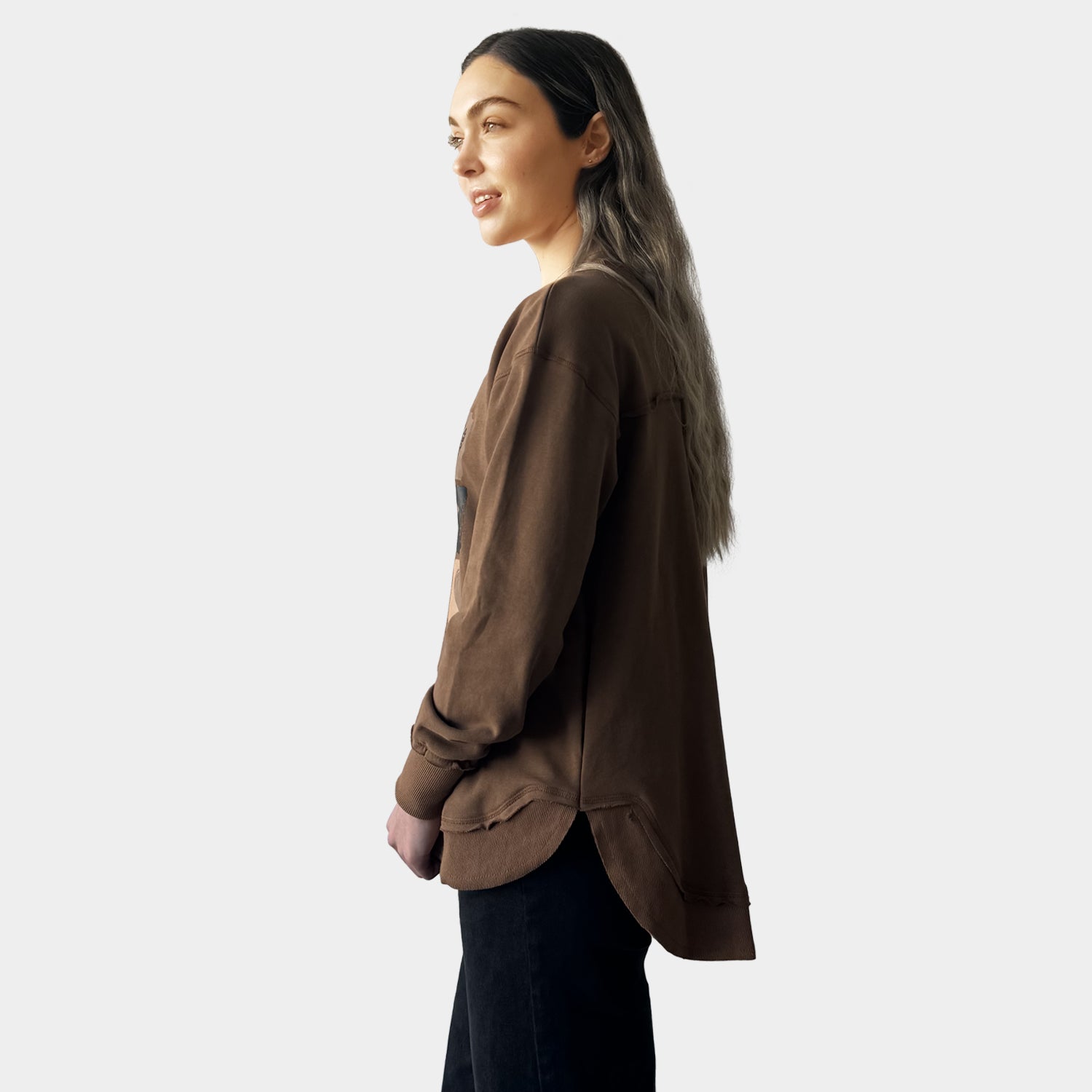 AM24026 MULTI PRINT SIDE POCKET SWEATSHIRT