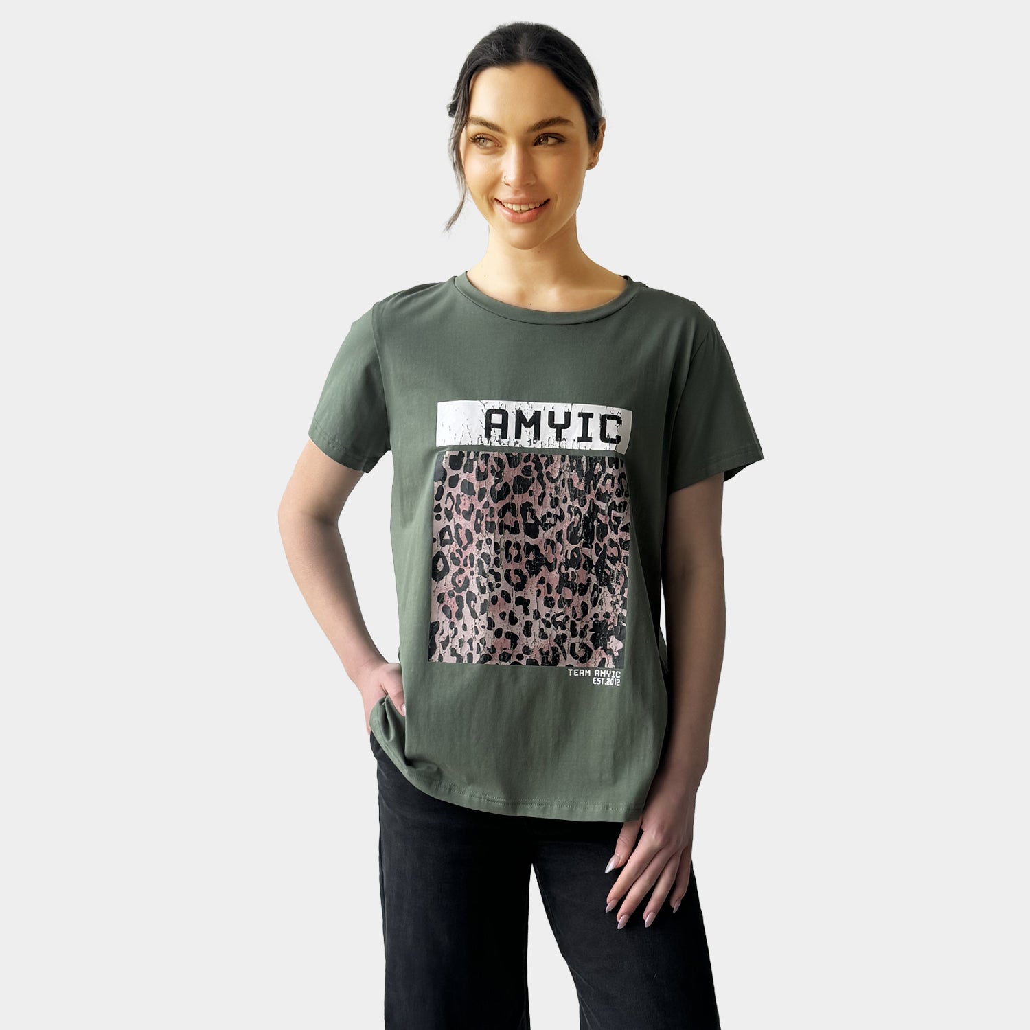 AM023058 SQUARE LEOPARD PRINT TEE