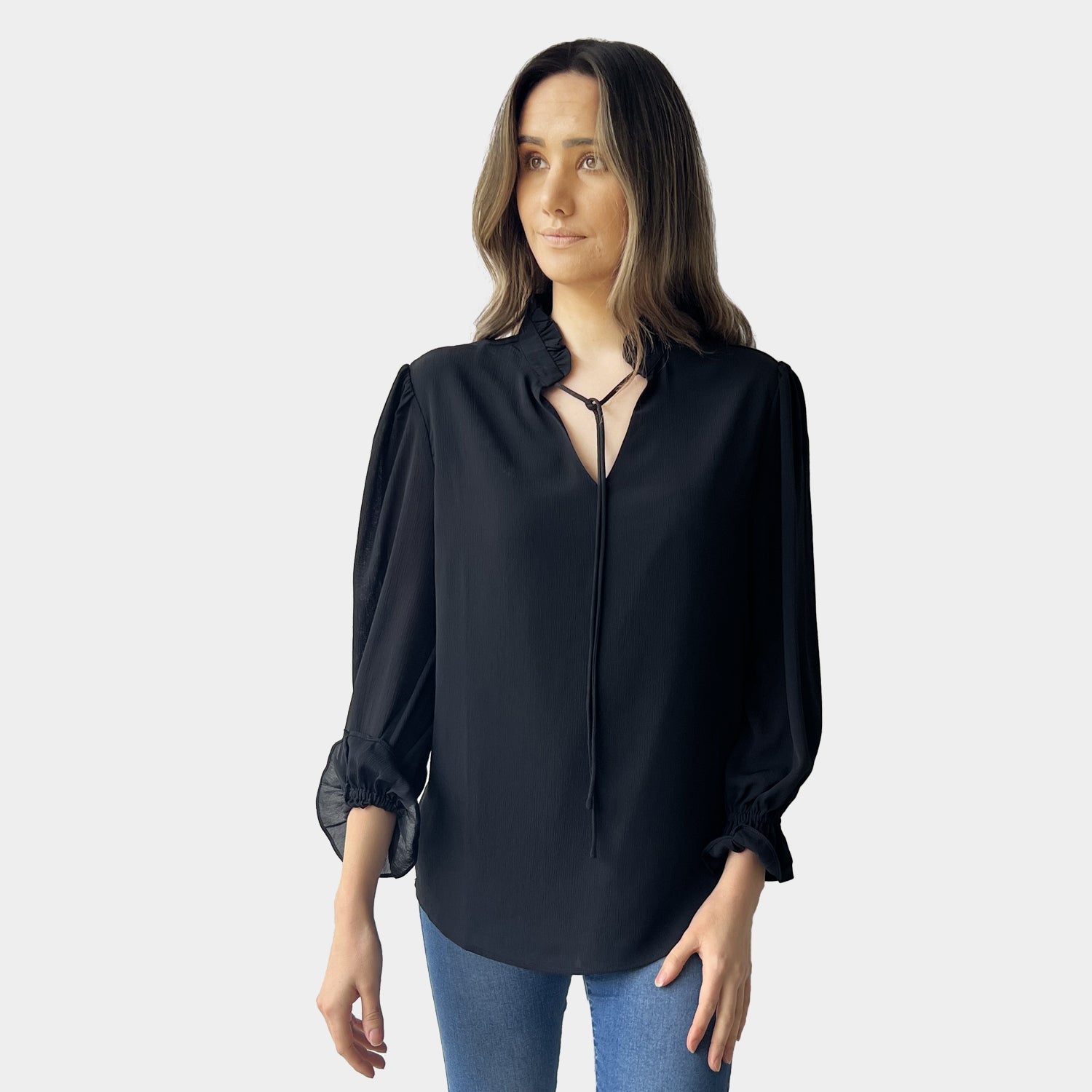 AM022126 CHIFFON TOP (SALE)