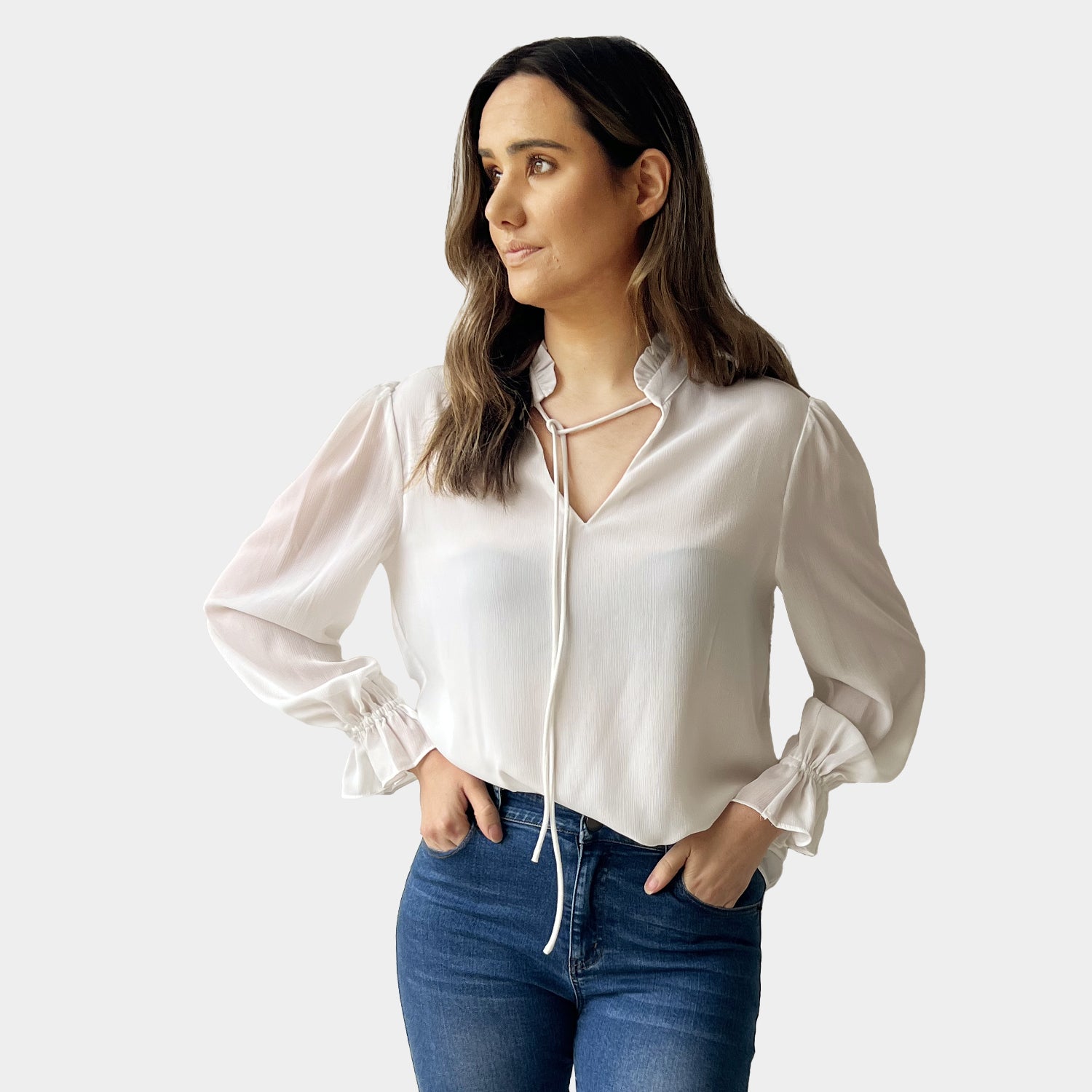 AM022126 CHIFFON TOP (SALE)