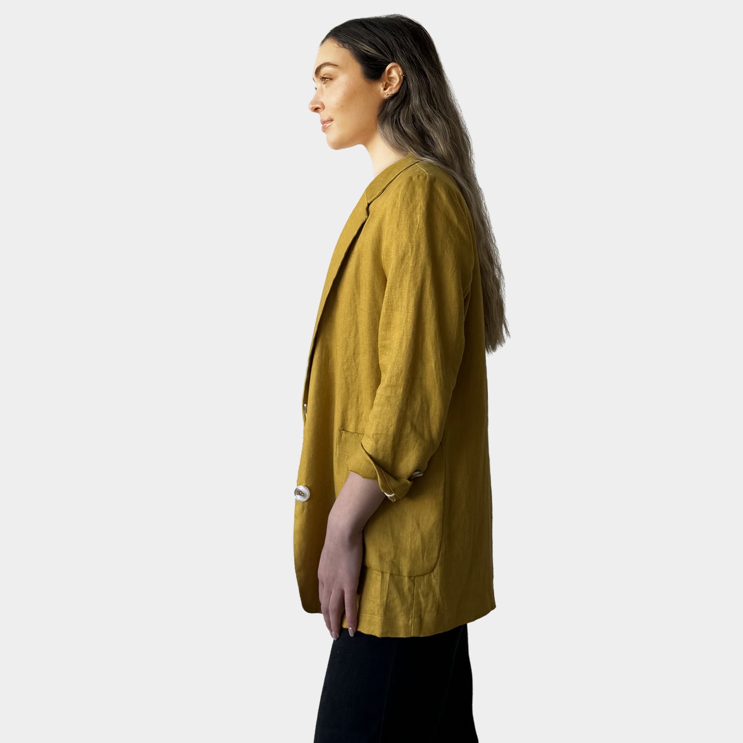 AM02346 100%LINEN CASUAL BLAZER