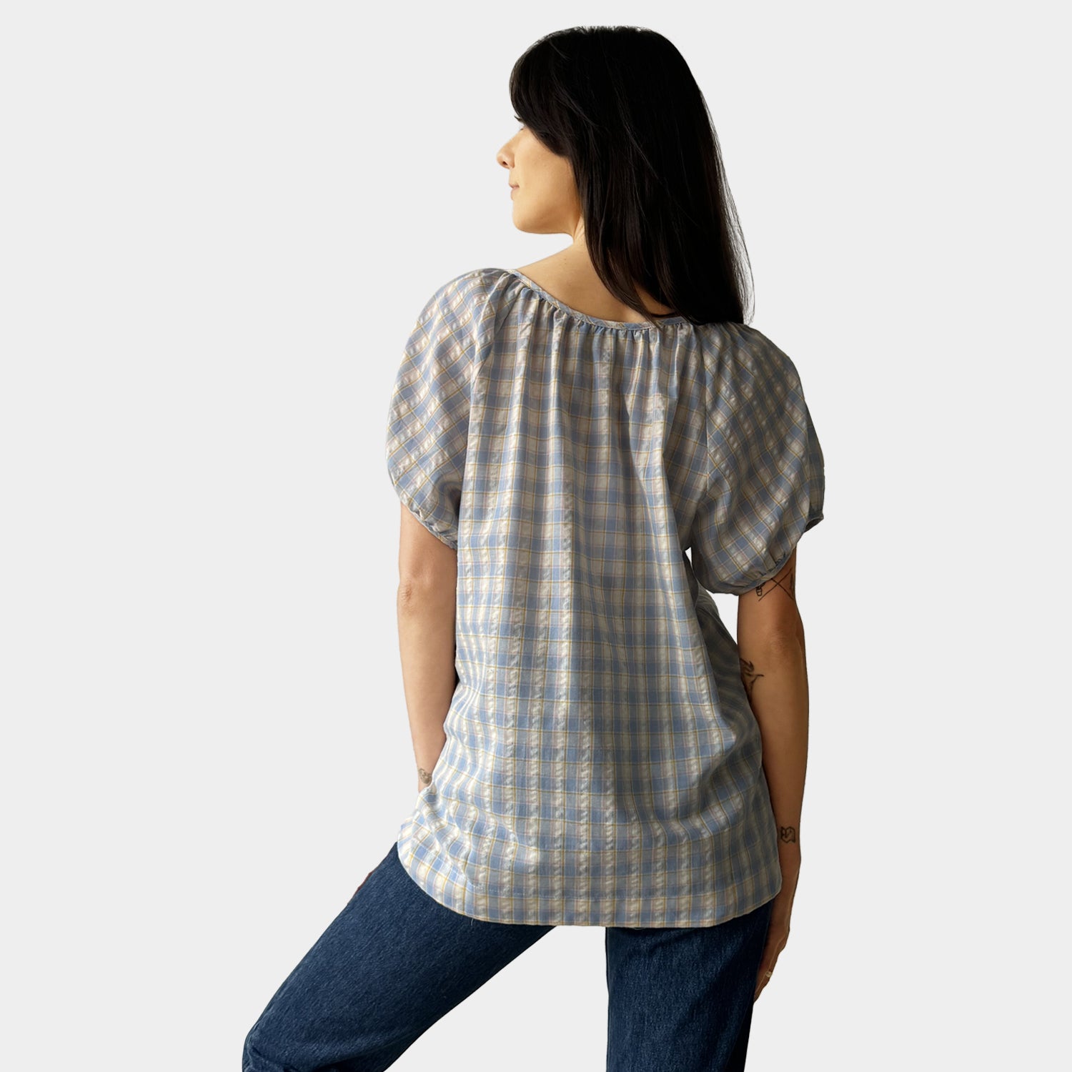 AM022204 GINGHAM TOP (SALE)