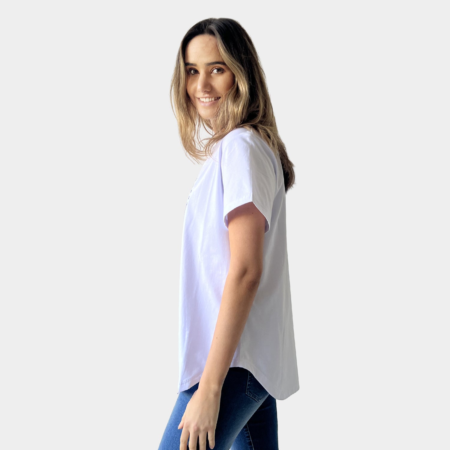 AM01267-4 GINGHAM LOVE HEART TEE