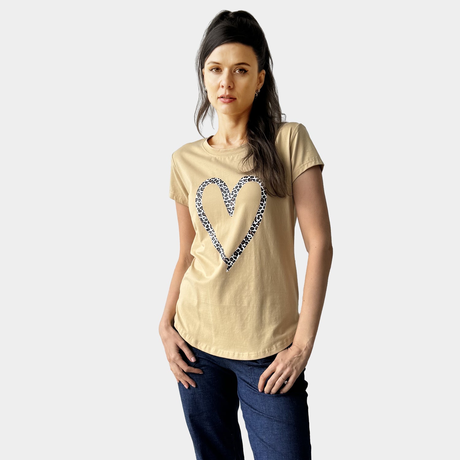 AM01292 LEOPARD LOVE TEE (SALE)