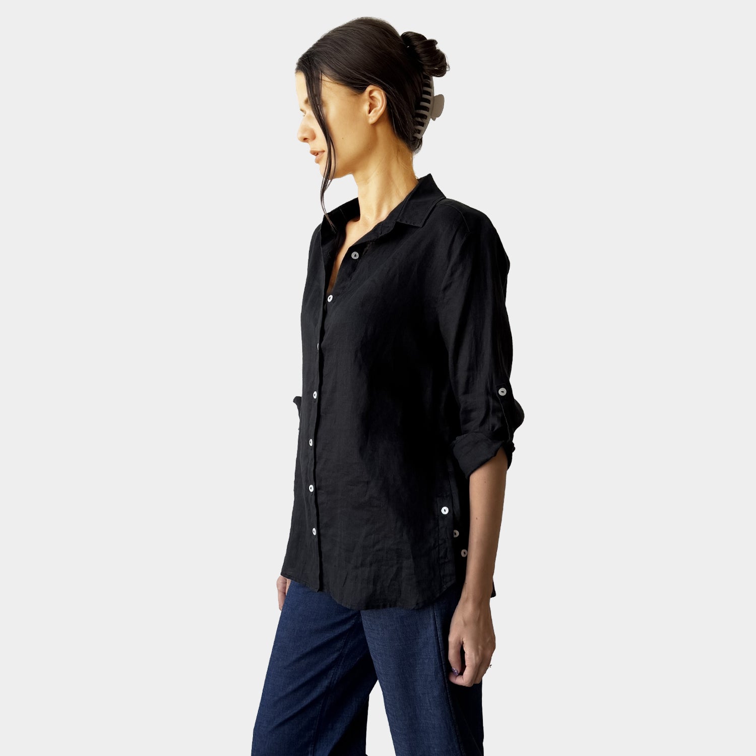 AM02452 CASUAL 100%LINEN SHIRT