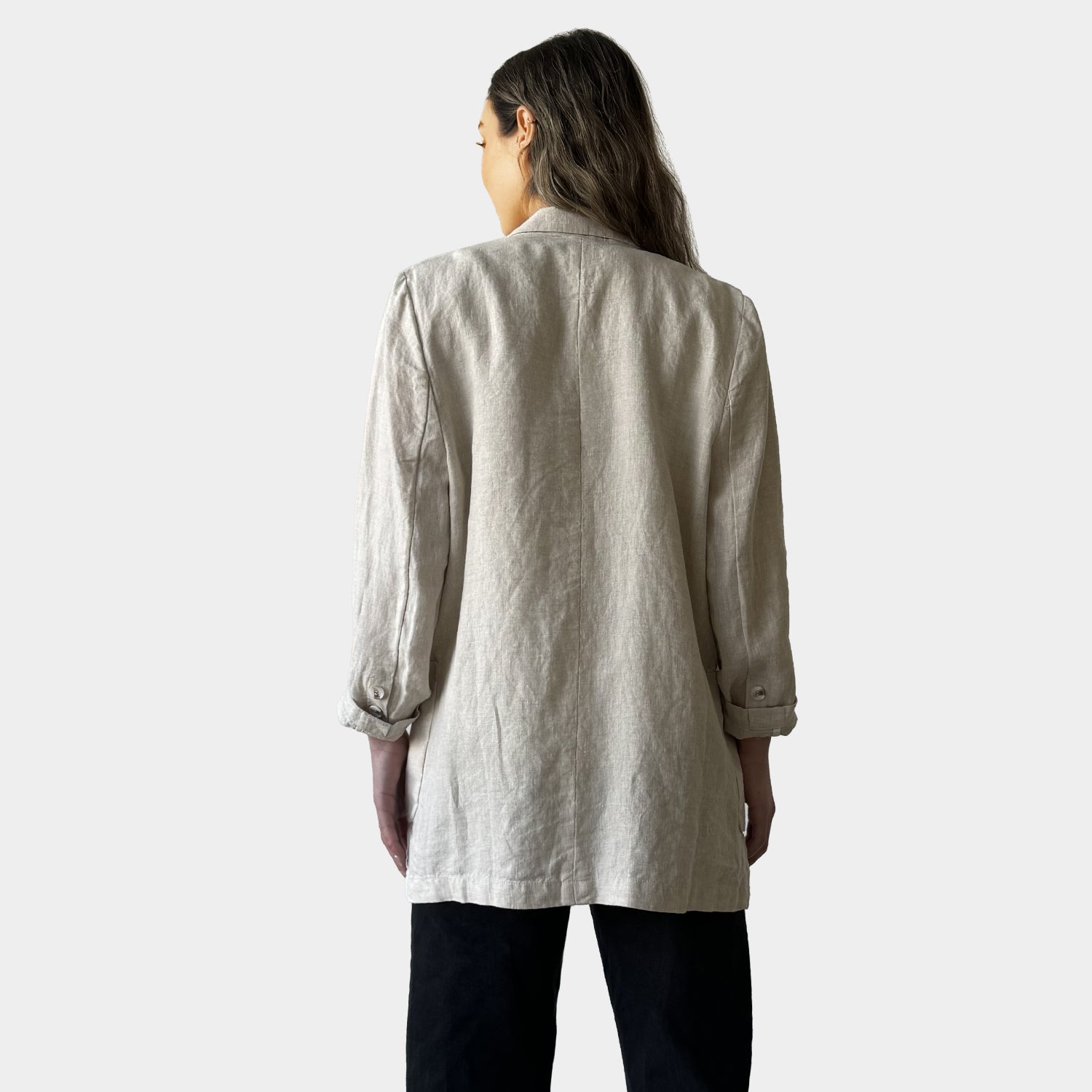 AM02346 100%LINEN CASUAL BLAZER