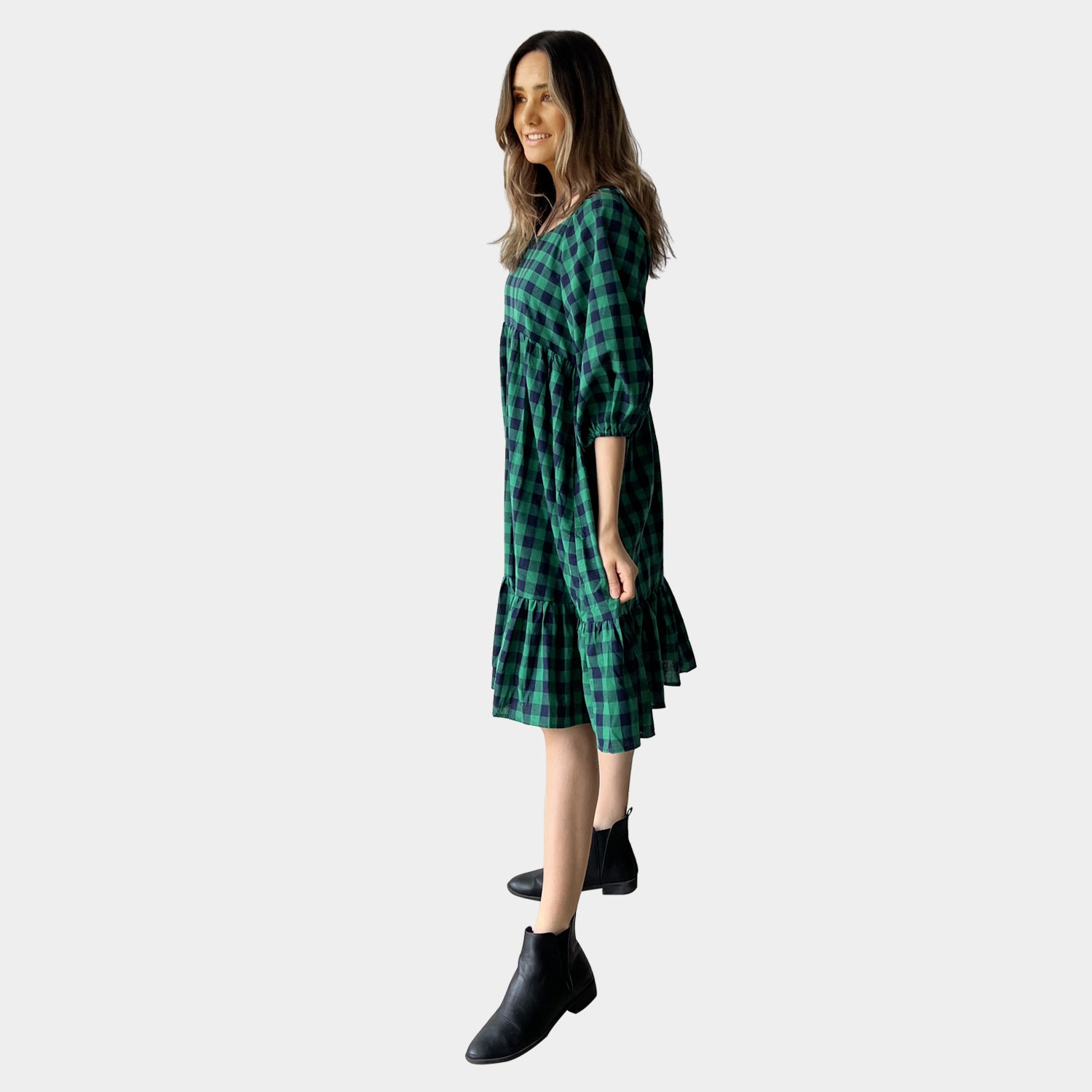 AM02319 GINGHAM WITH LINING DRESS (SALE)