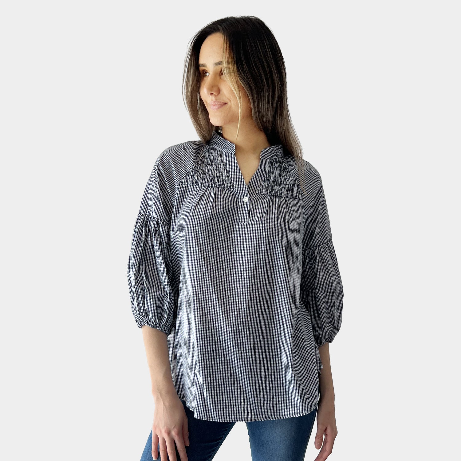 AM022171 GINGHAM TOP