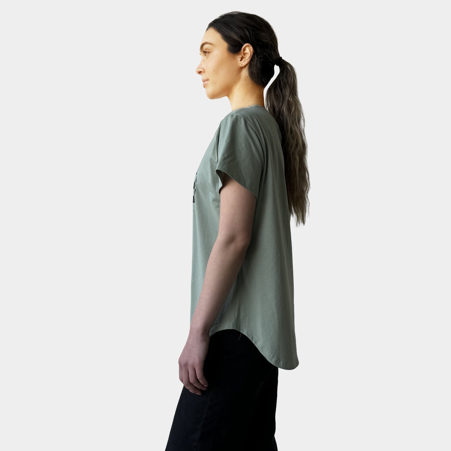 AM24050 CHECK LOVE PRINT TEE