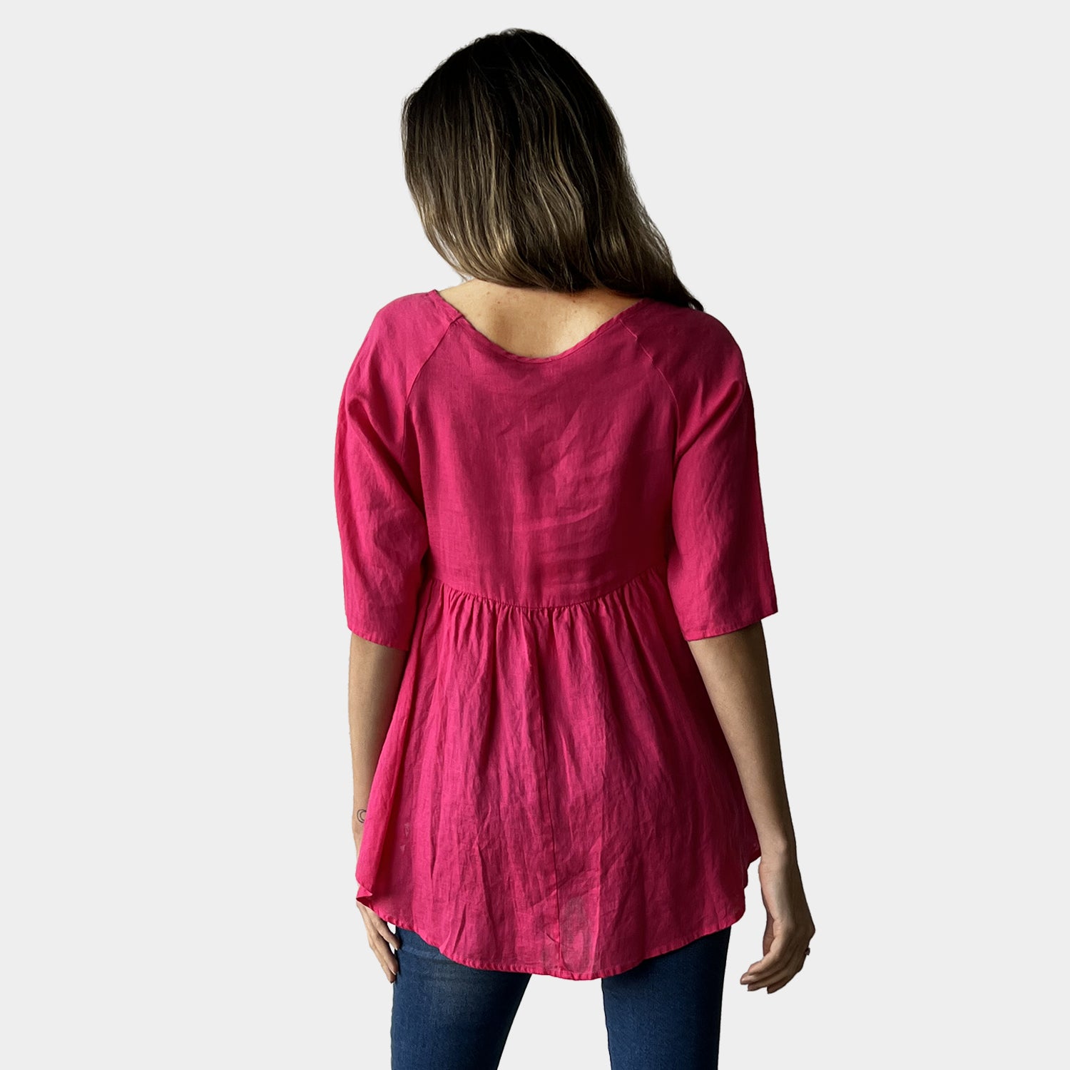 AM01122 100%LINEN TOP (SALE)