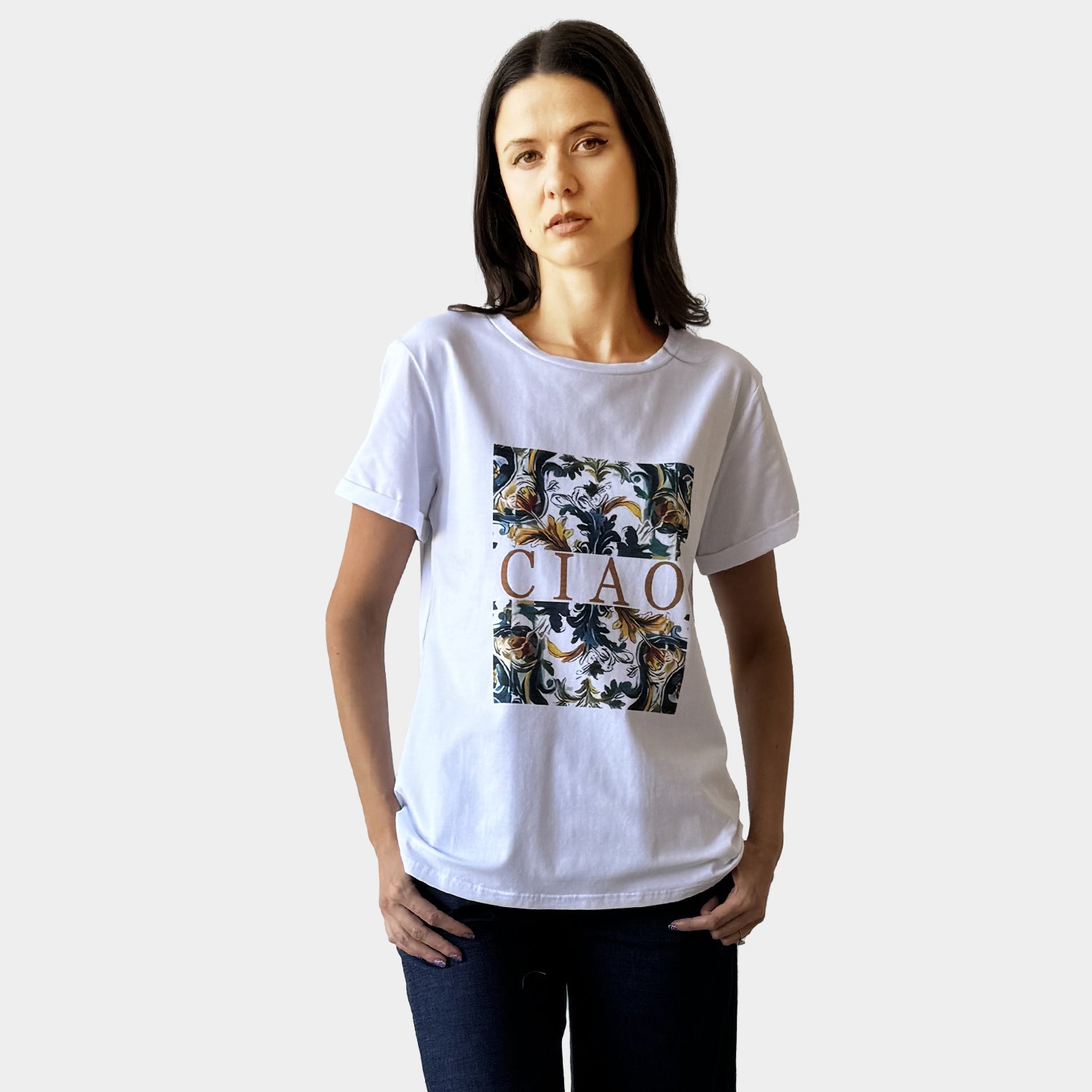 AM24065 CIAO PRINT TEE