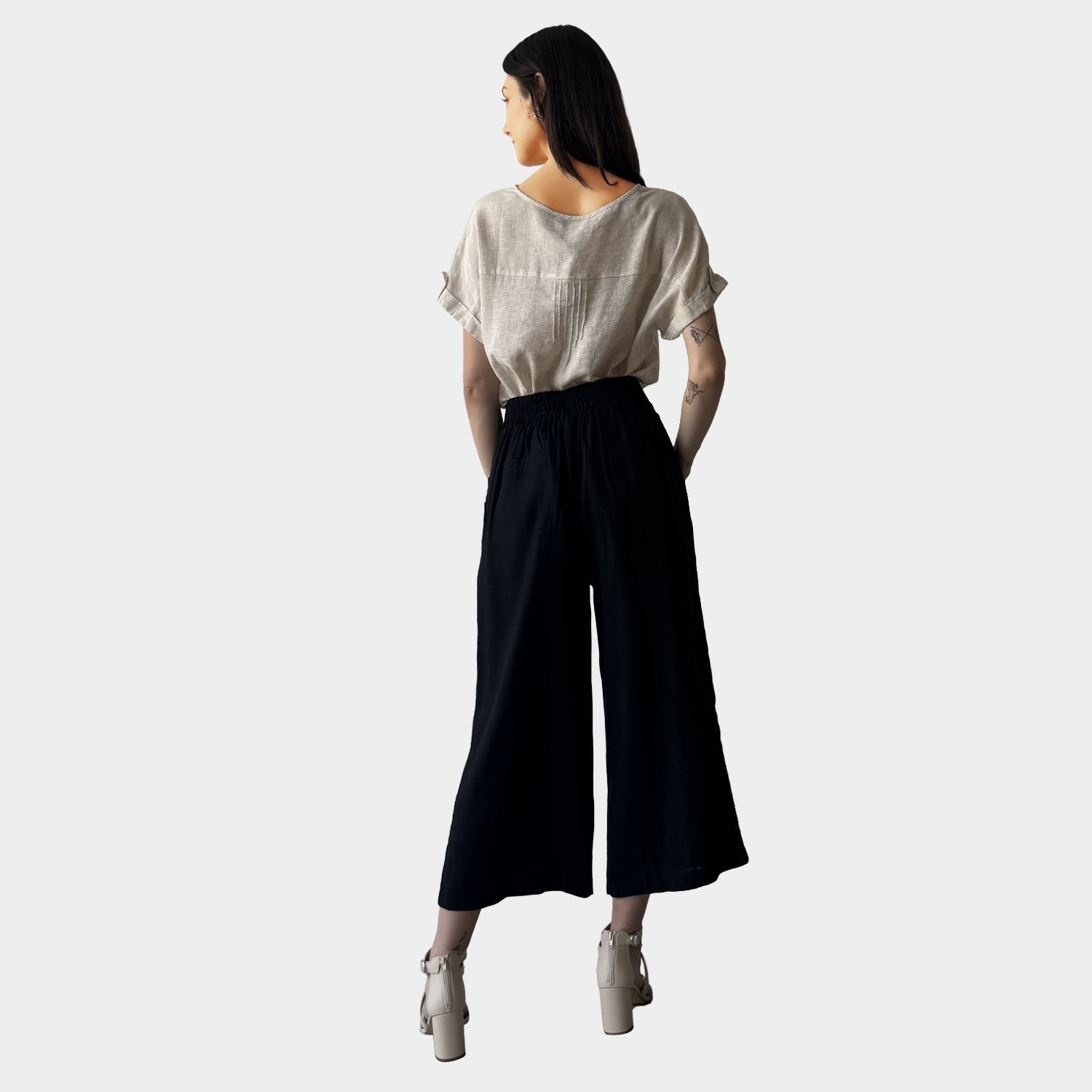 AM02487 POCKET BUTTON TRIM PANT