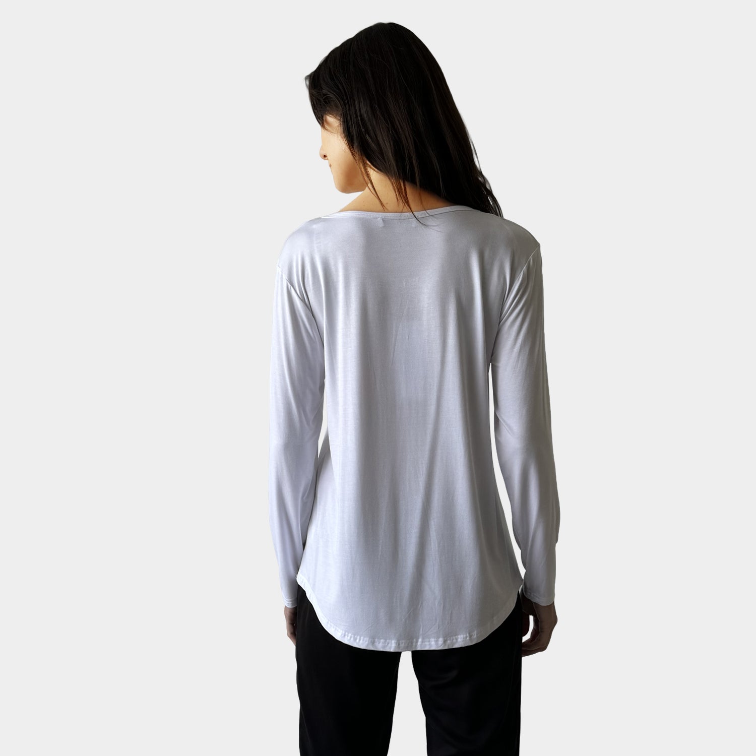 AM022118 SCOOP V NECK LOOSE TOP (SALE)