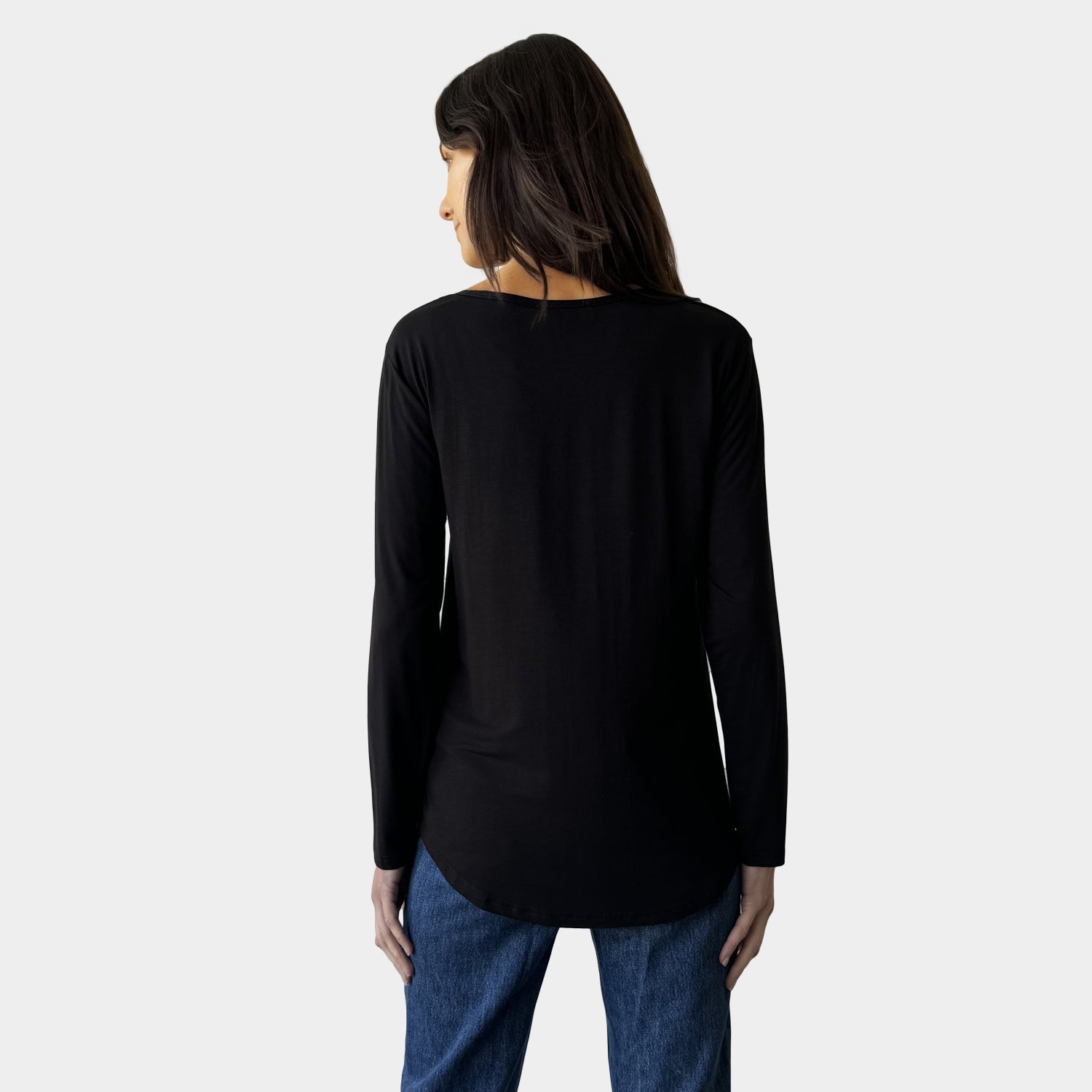 AM022118 SCOOP V NECK LOOSE TOP