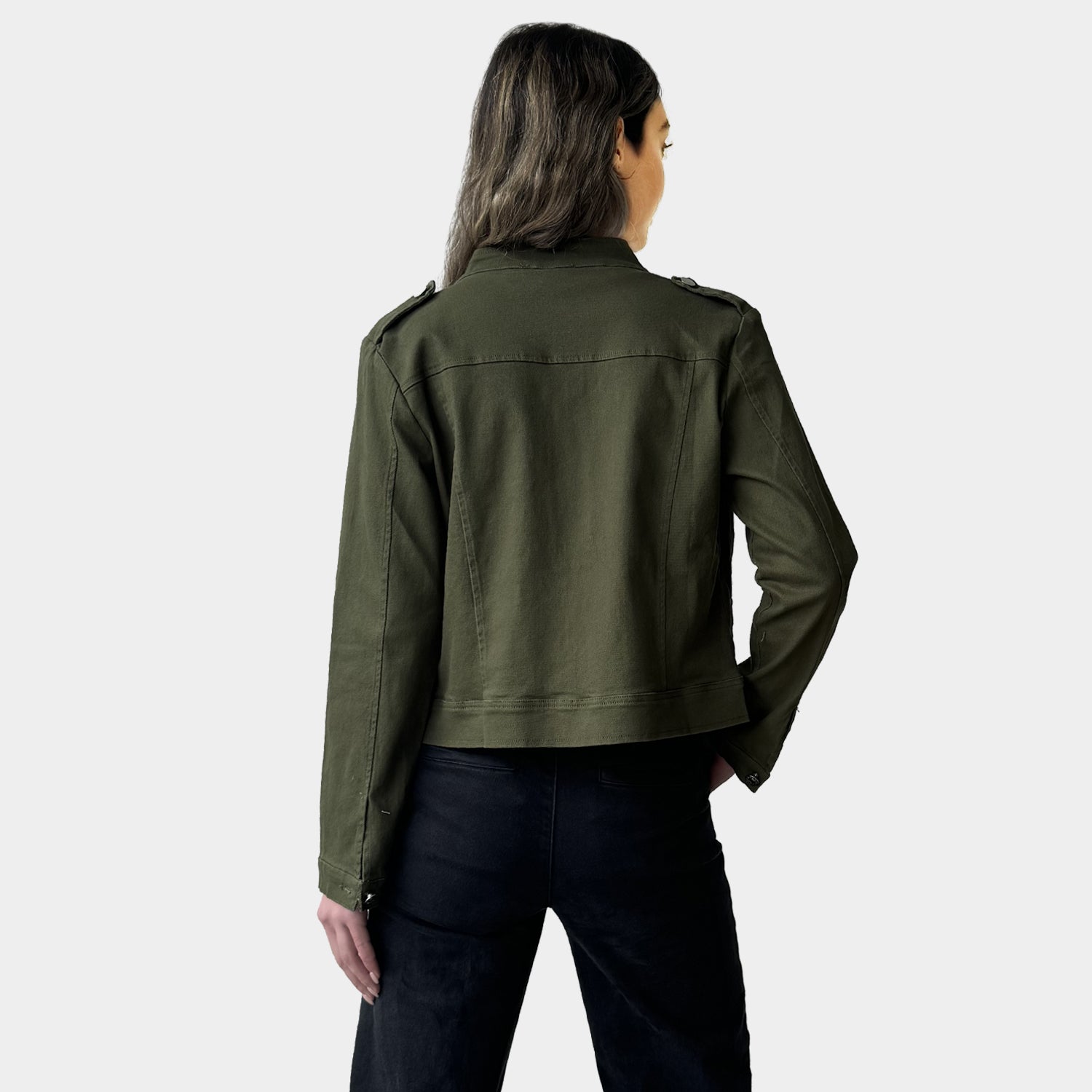 AM023027 SOFT DENIM JACKET KHAKI