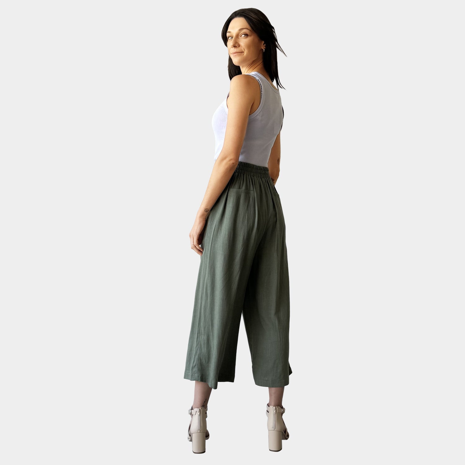 AM02487 POCKET BUTTON TRIM PANT