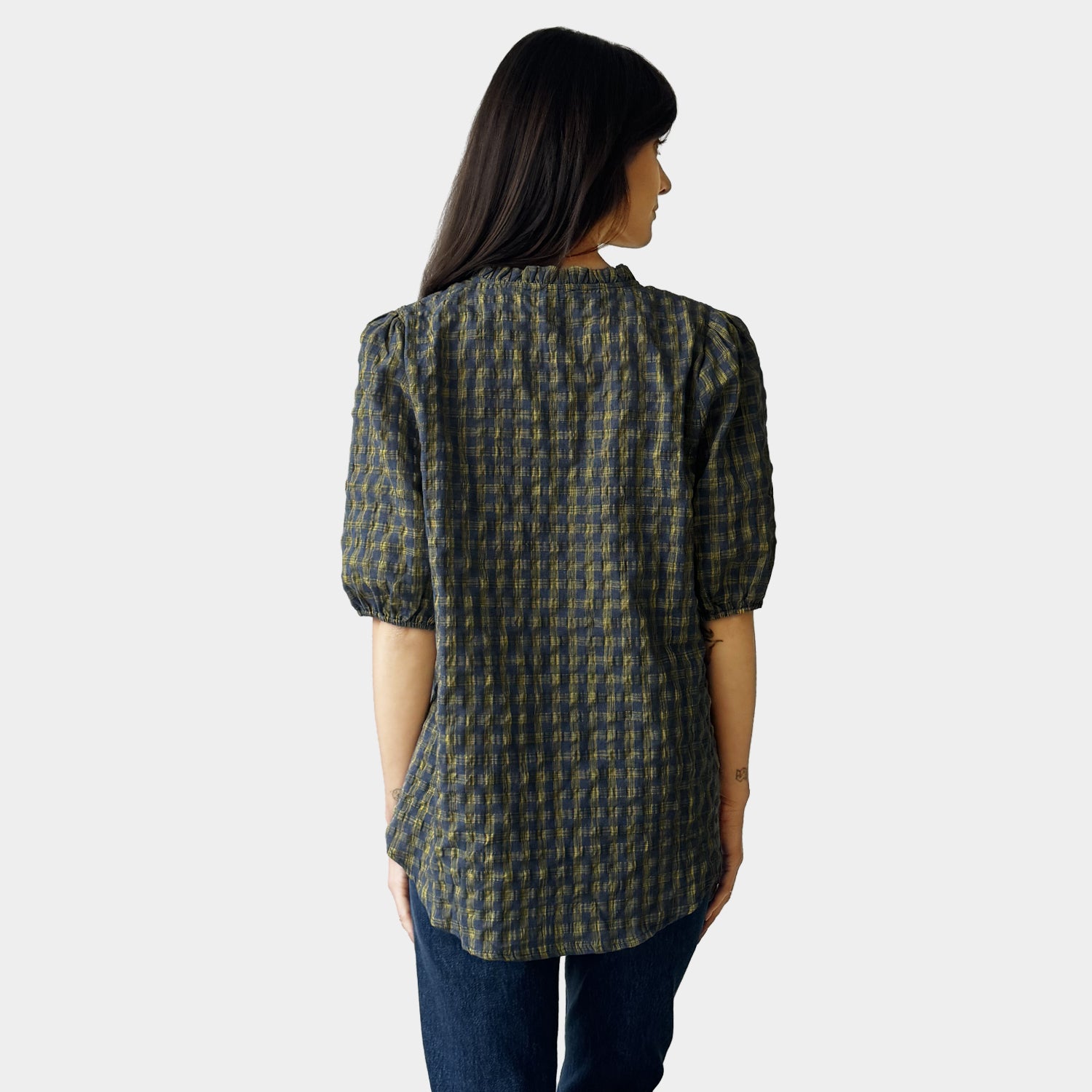 AM023070 TINY CHECK TOP (SALE)