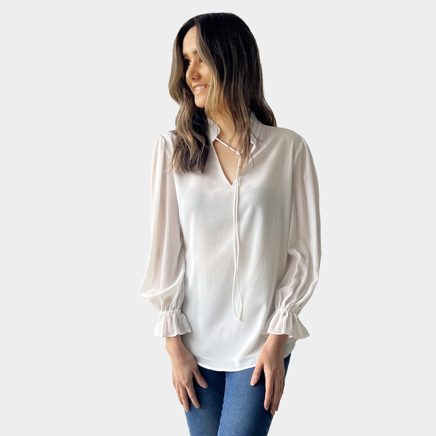 AM022126 CHIFFON TOP (SALE)