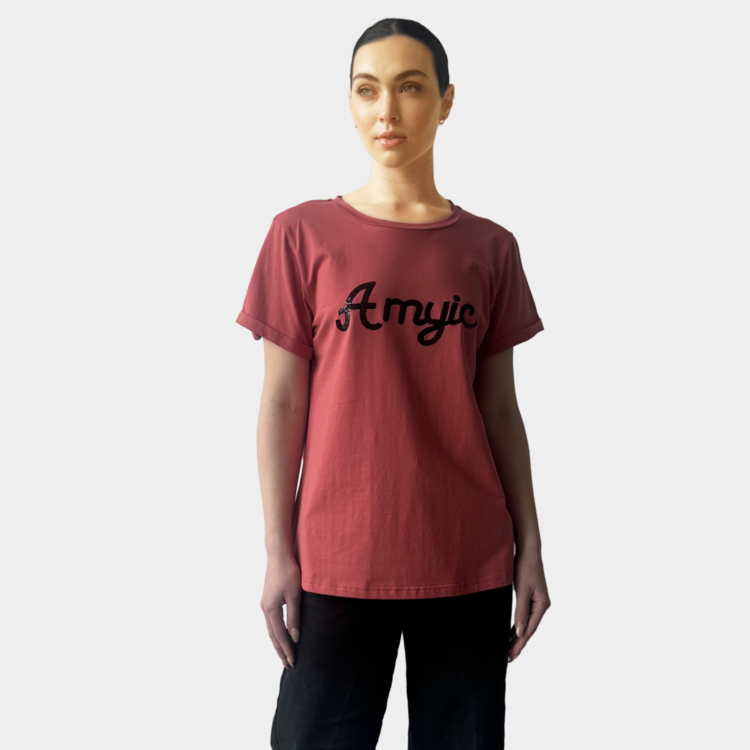 AM023056 SEQUINS TEE