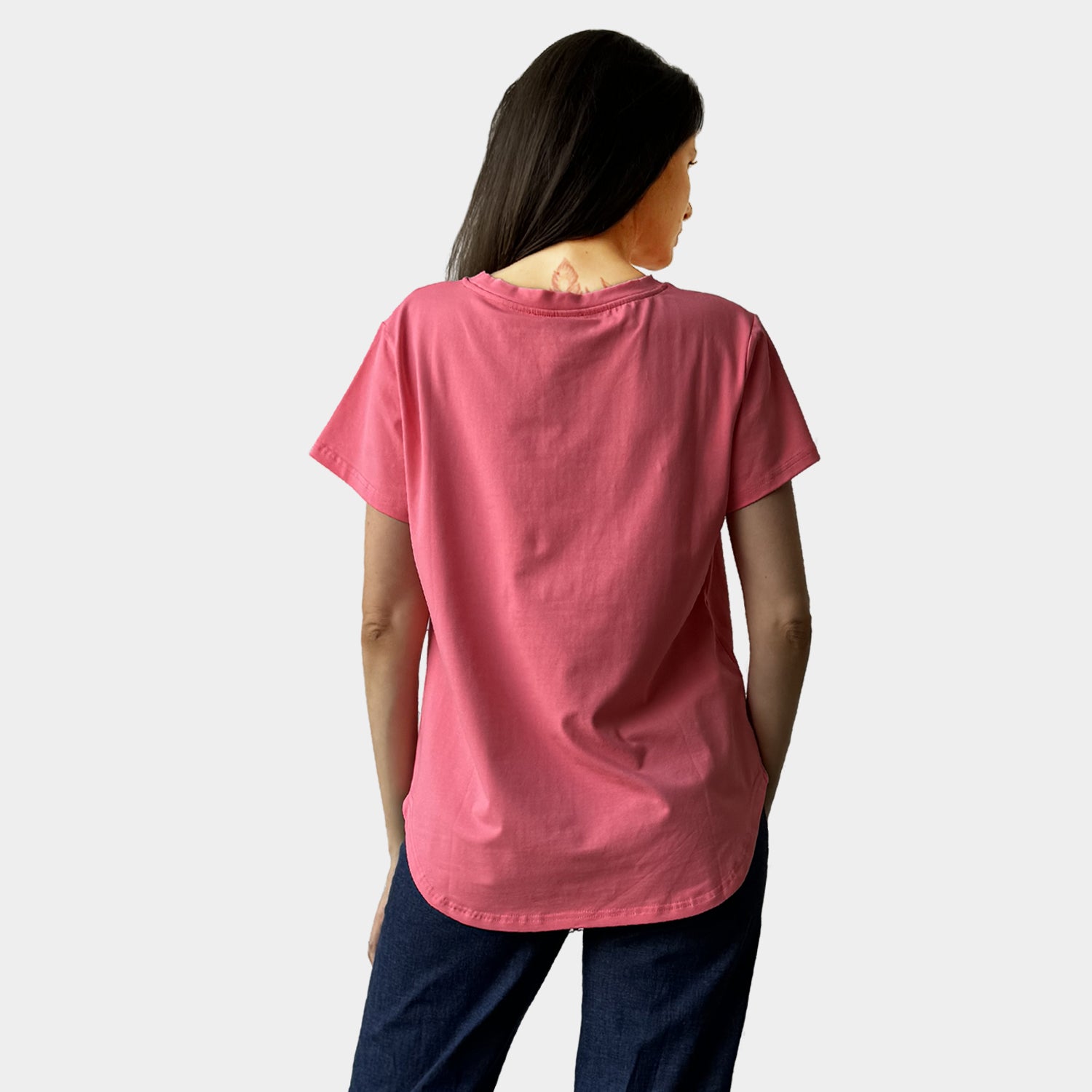 AM24050 CHECK LOVE PRINT TEE