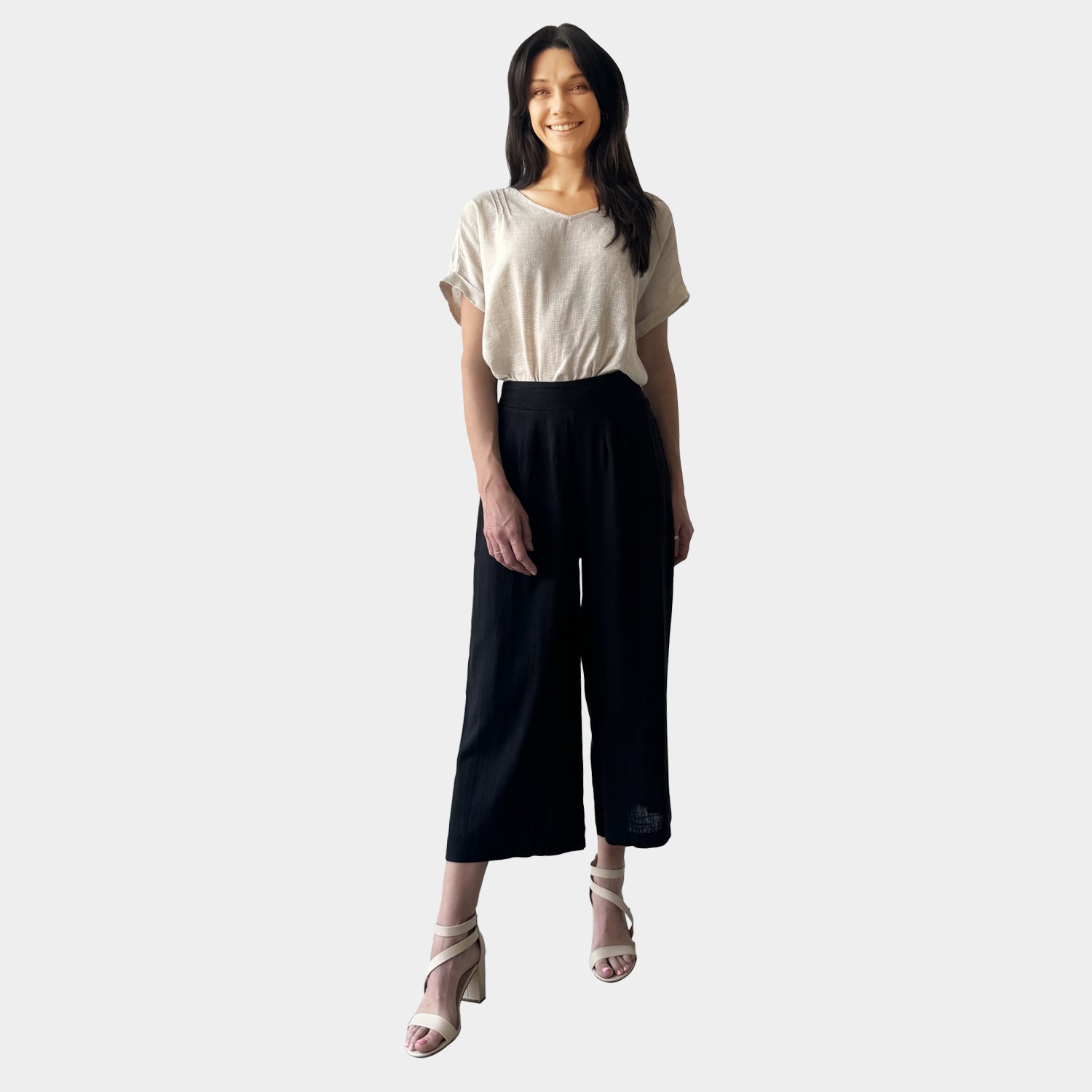 AM02487 POCKET BUTTON TRIM PANT
