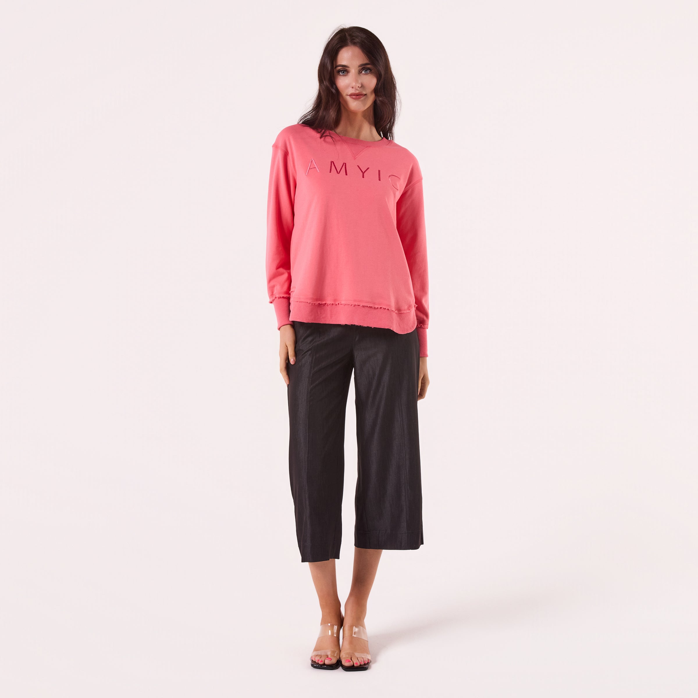 AM022161 WATER MELON EMBROIDERY SWEATSHIRT