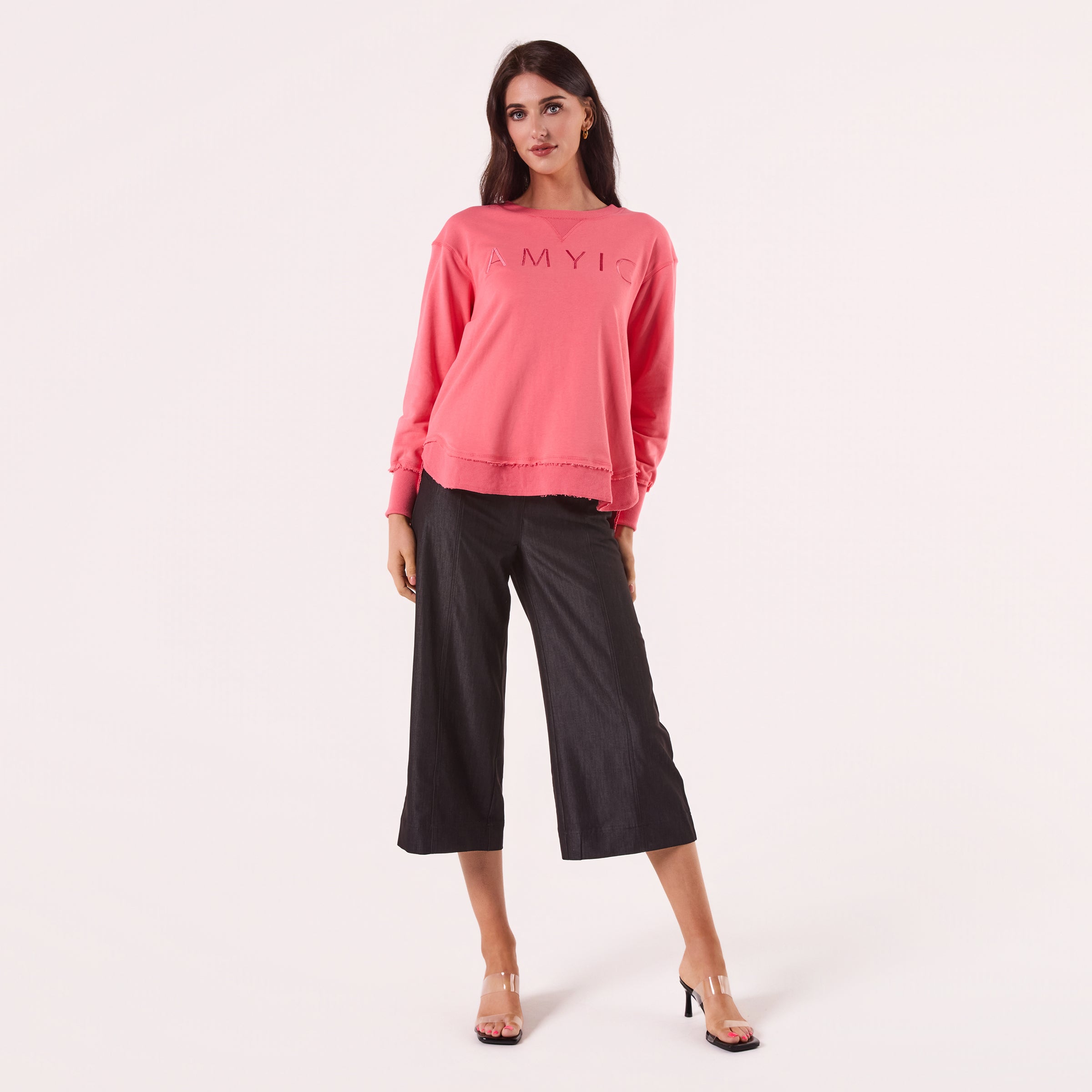 AM022161 WATER MELON EMBROIDERY SWEATSHIRT