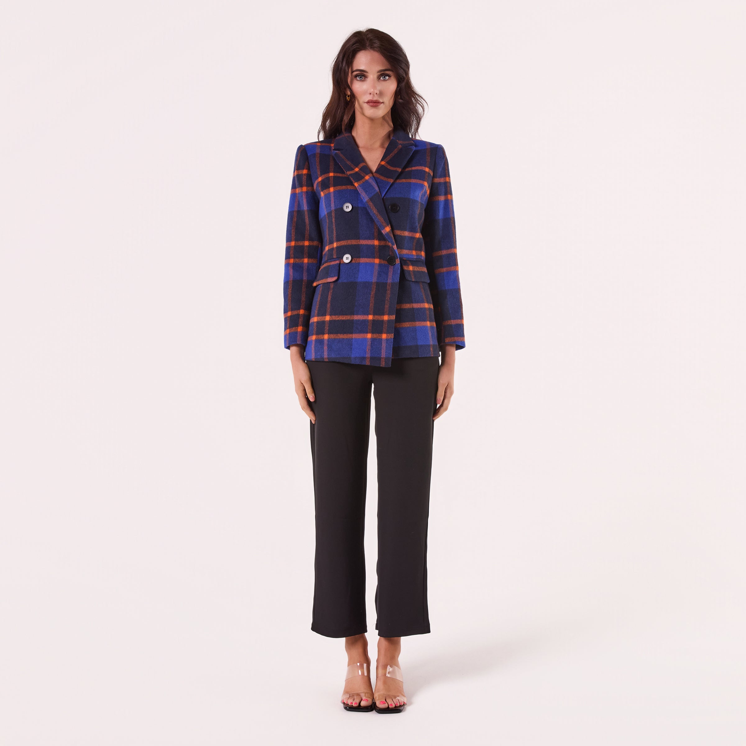 AM023049 BLUE&NAVY CHECK BLAZER