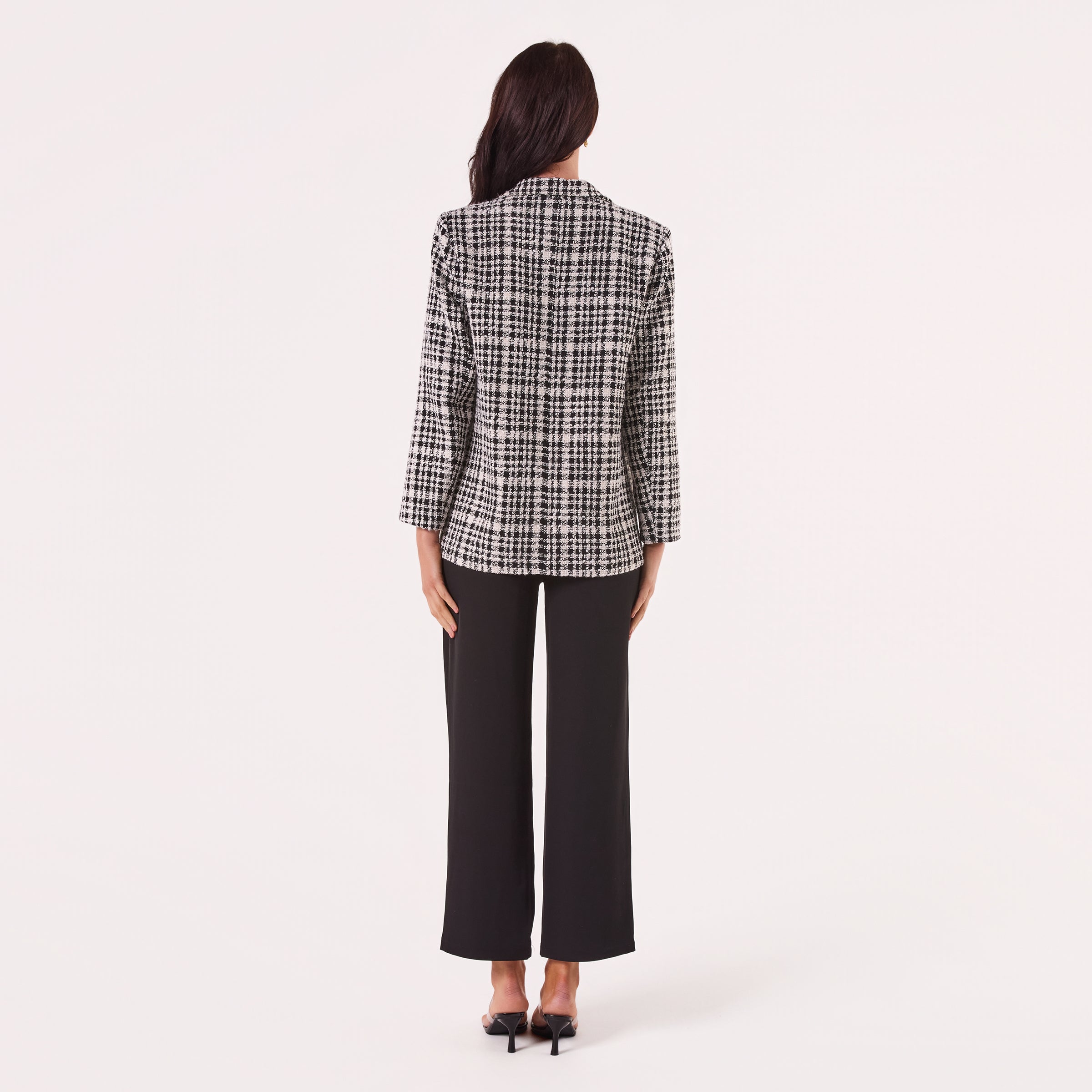 AM023049-9 BLACK CHECK BLAZER