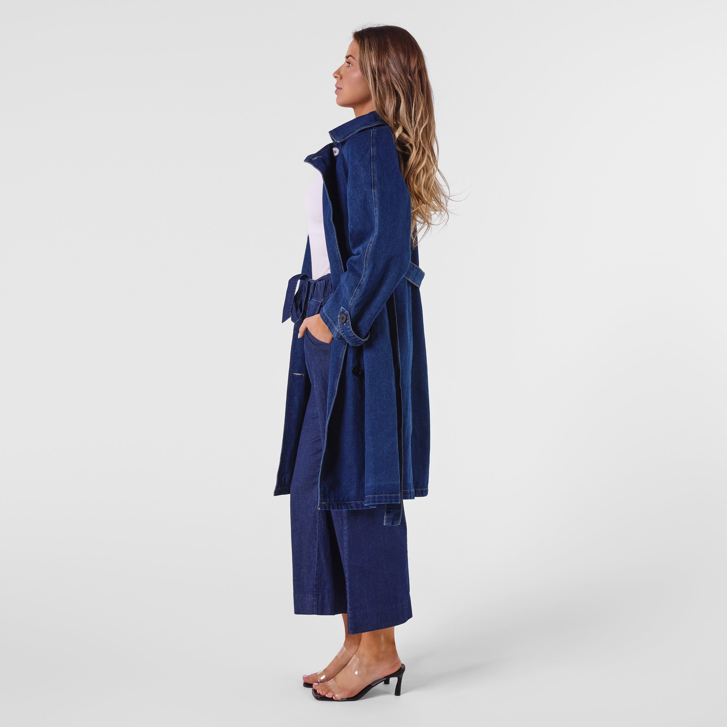 A00001 DENIM LONG COAT
