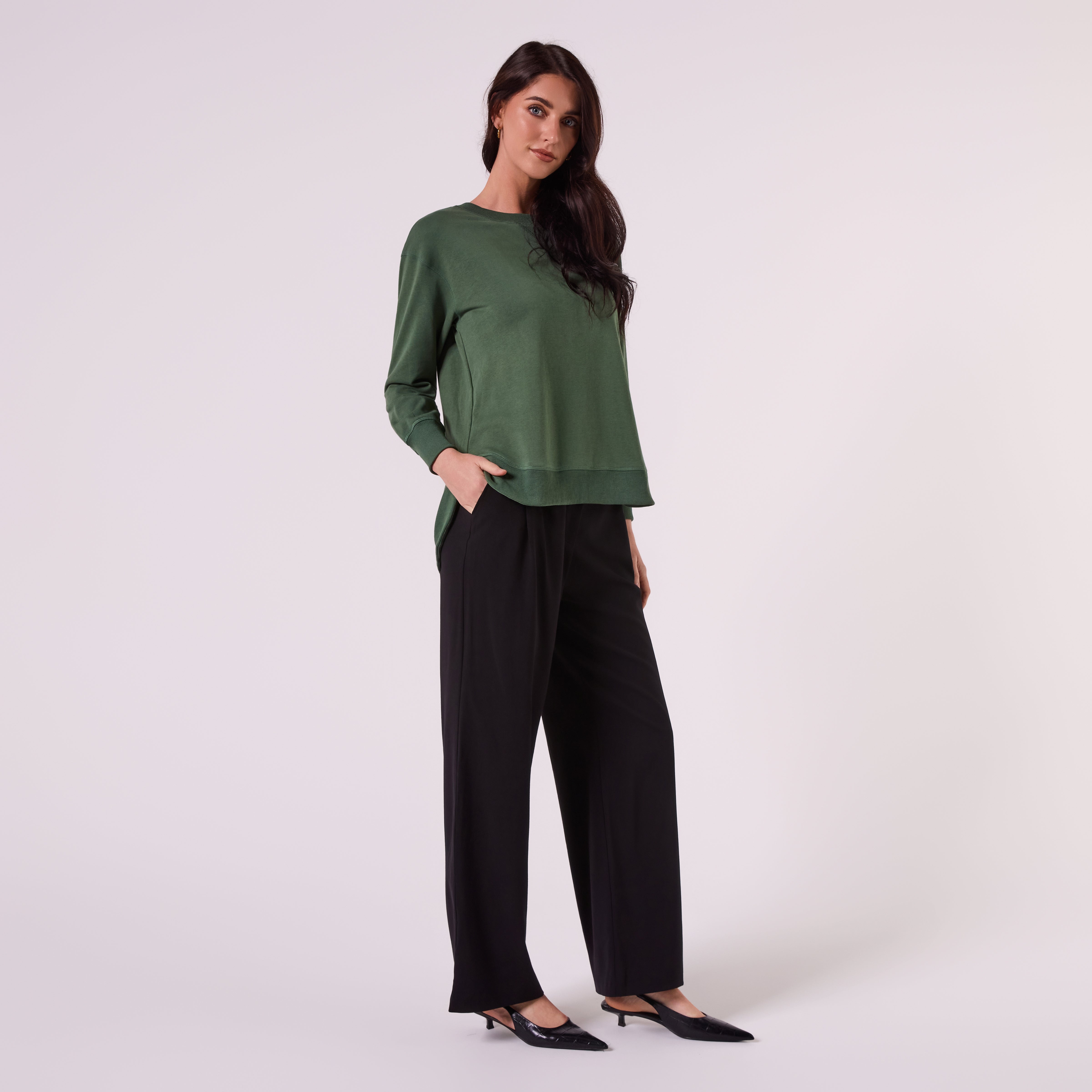 AM25193 PLAIN SWEATSHIRT (KHAKI)