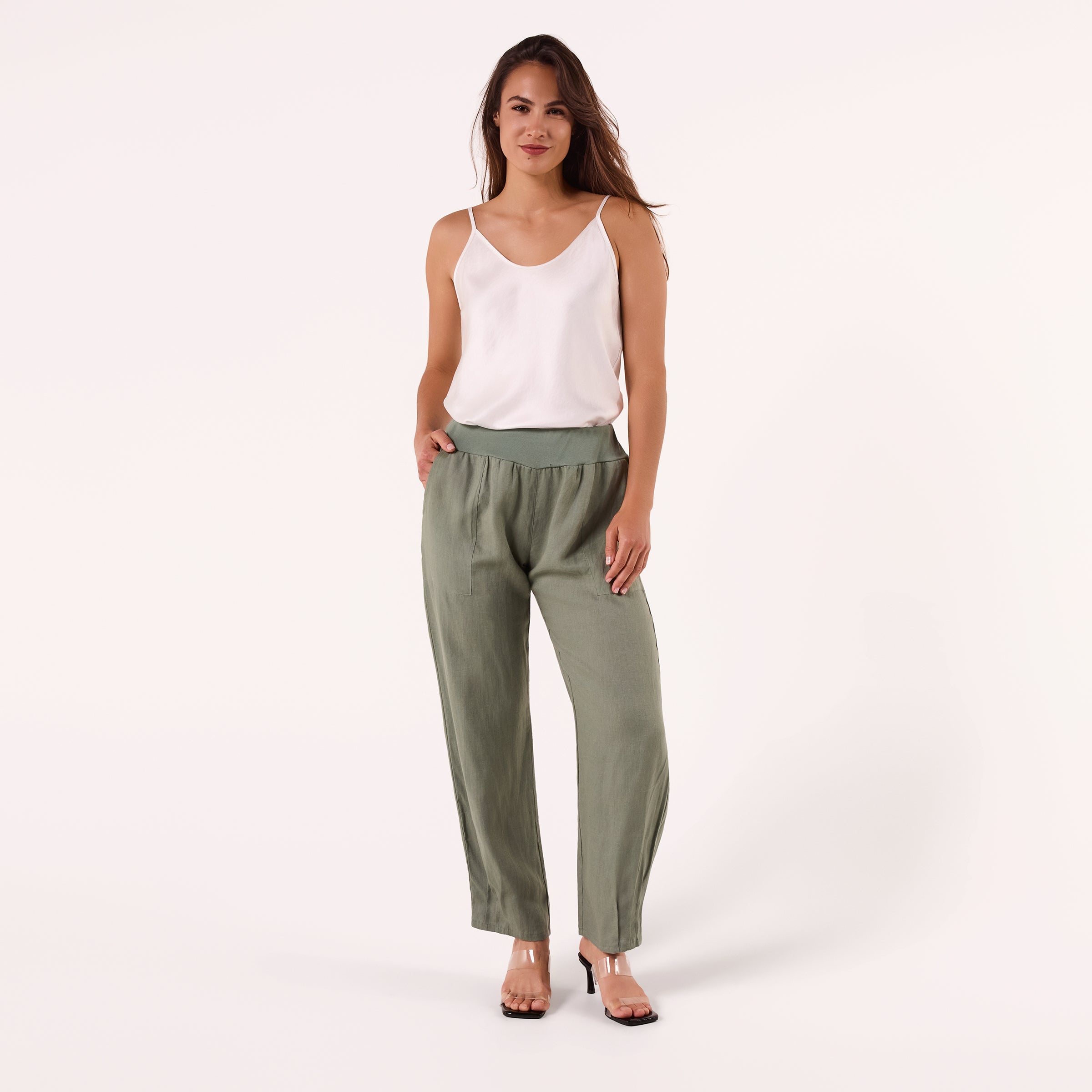 AF00016 100%LINEN PANTS
