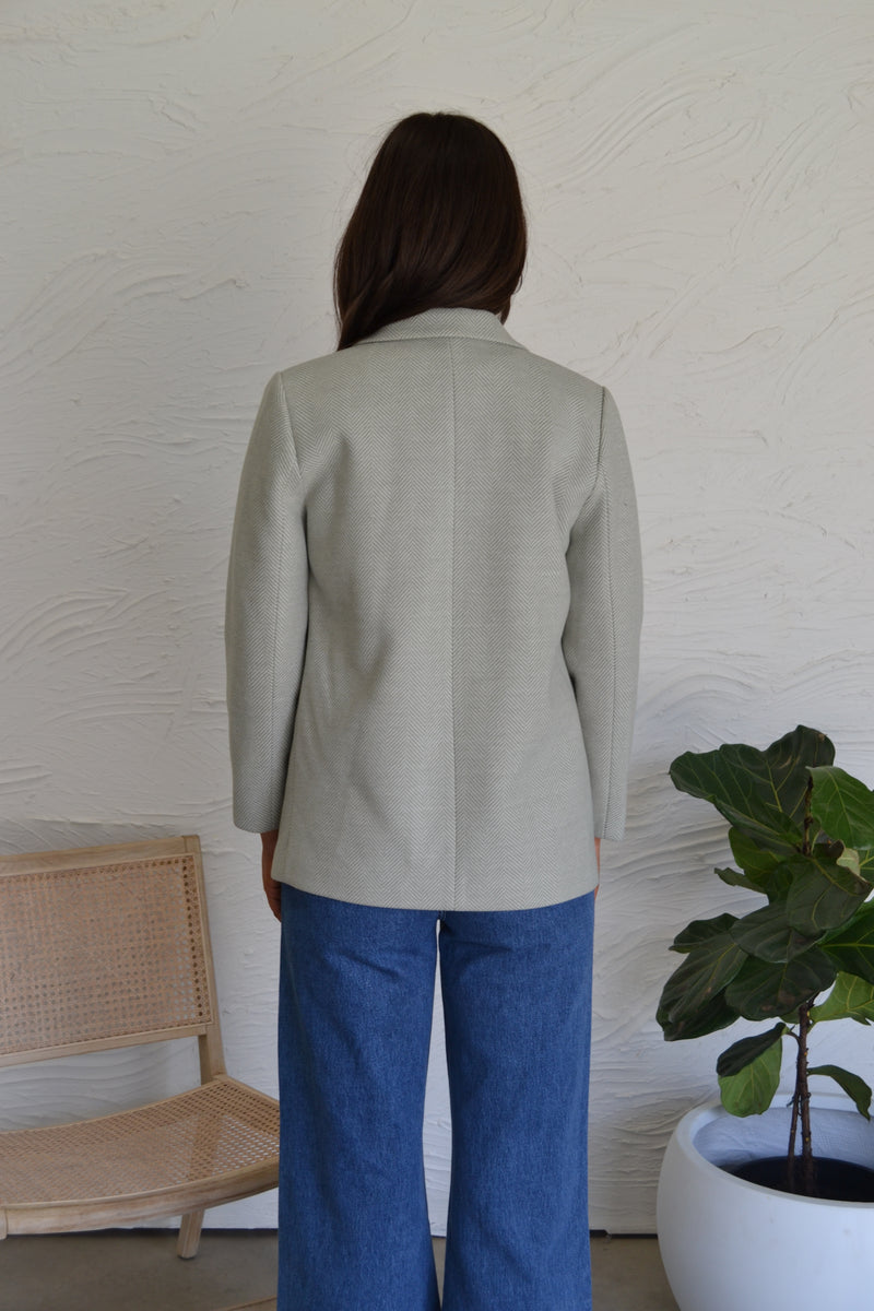 AM023049-5 MOCHA CHECK BLAZER