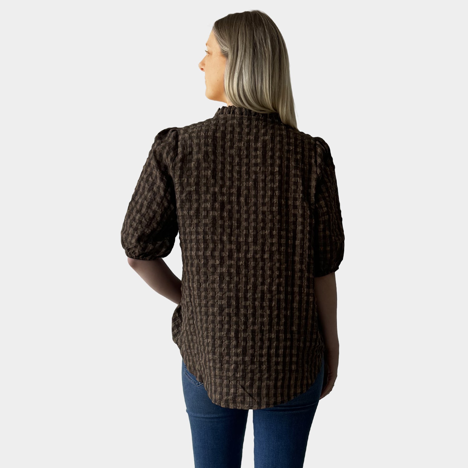 AM023070 TINY CHECK TOP (SALE)