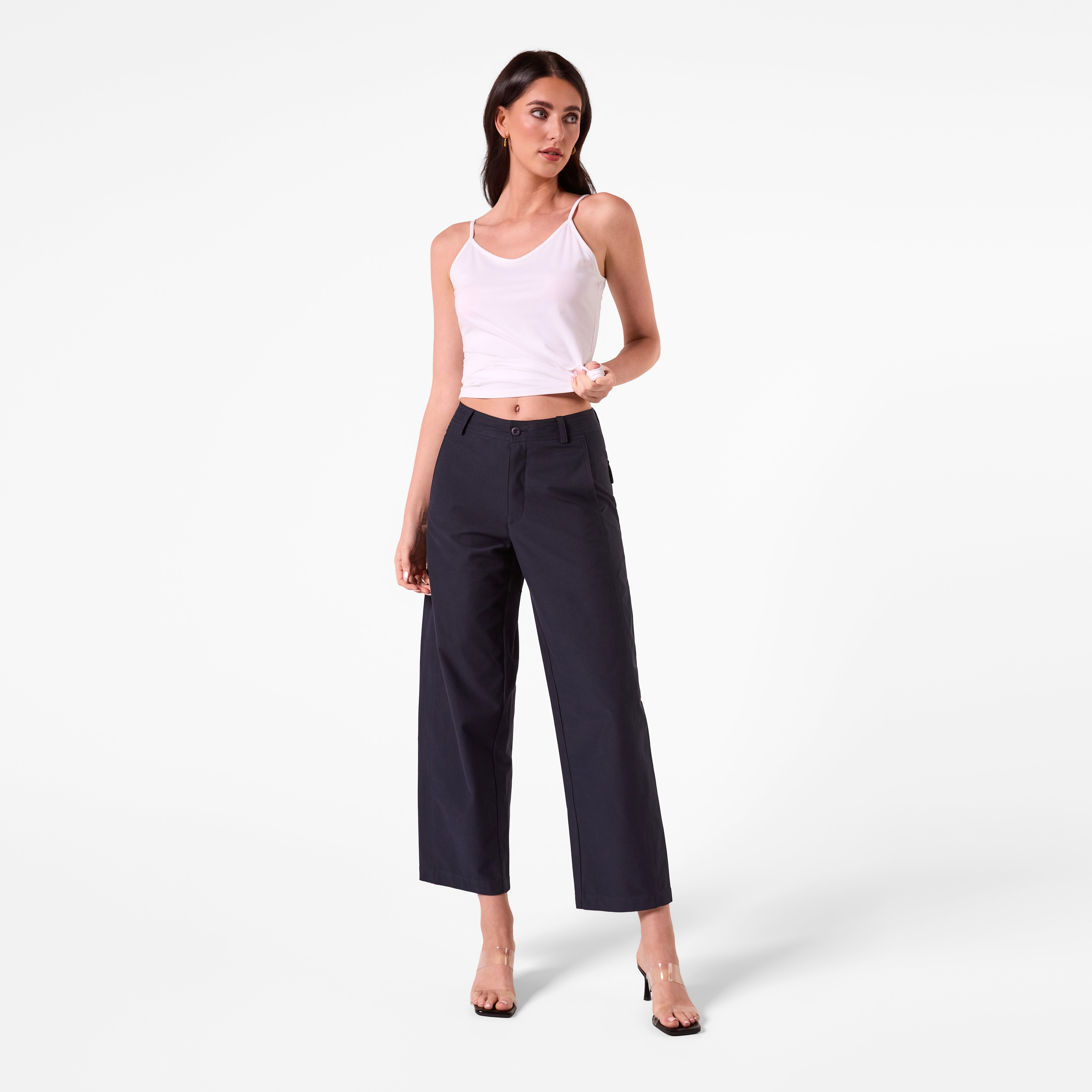 AF00022 BAMEL PANTS - ( NAVY)