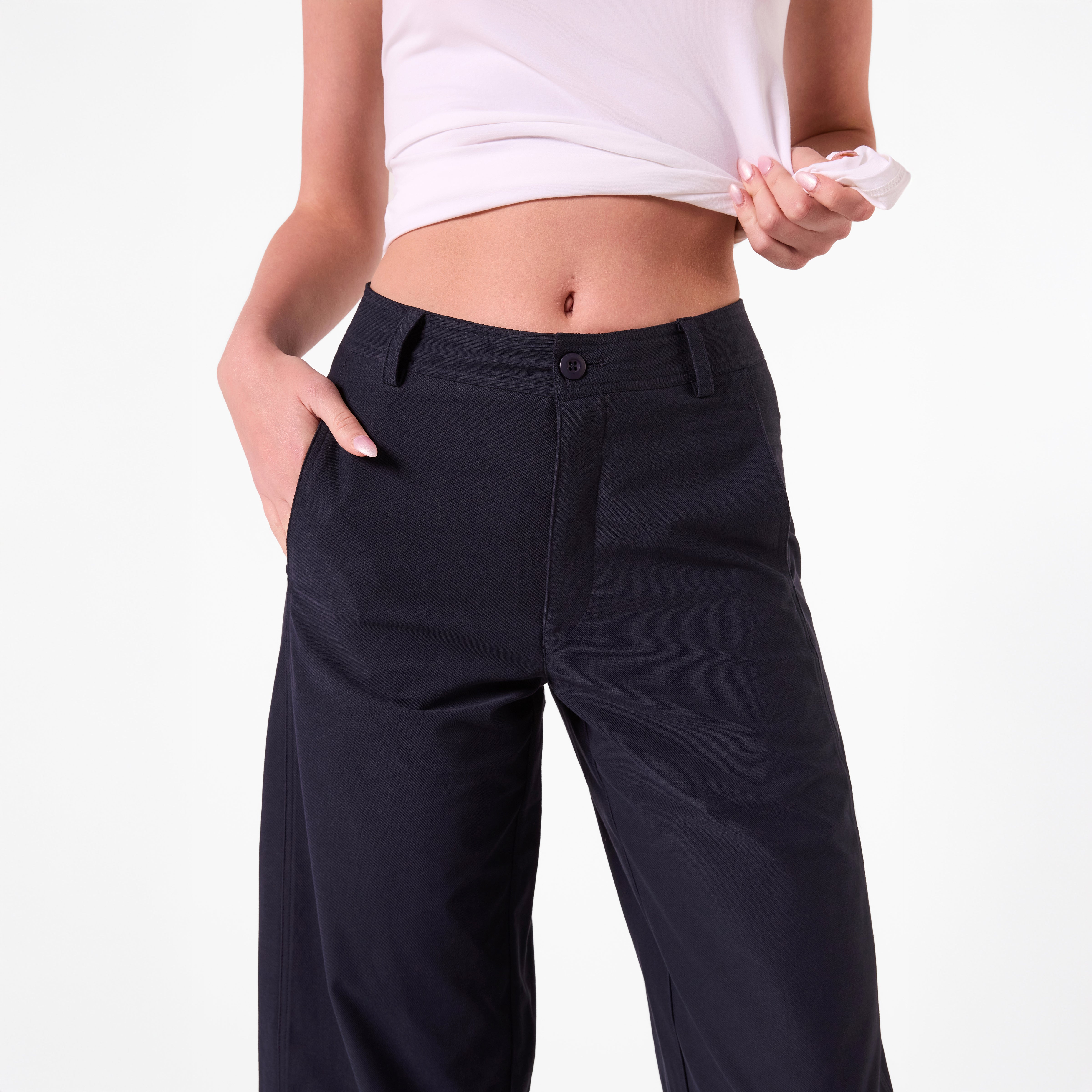 AF00022 BAMEL PANTS - ( NAVY)