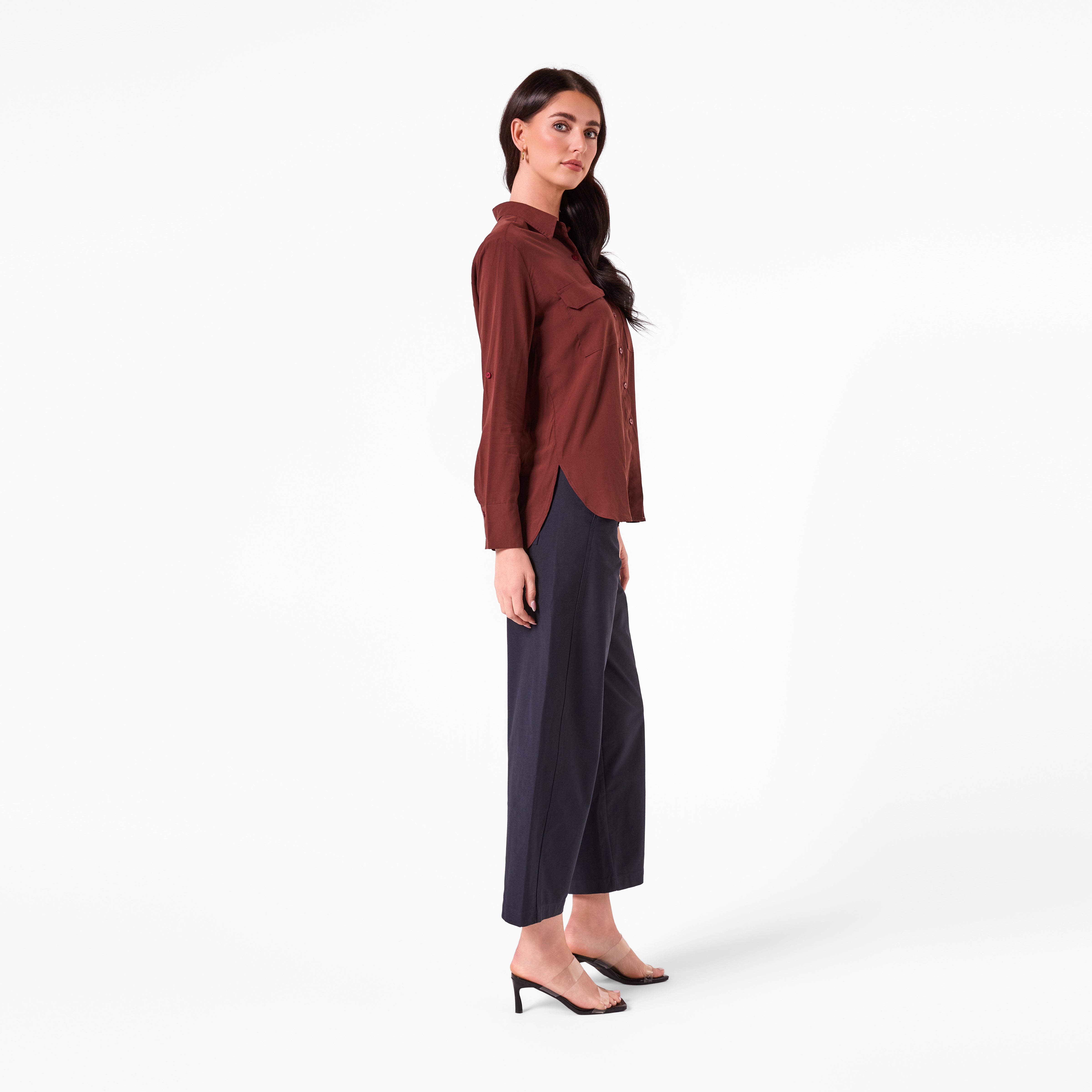 AM26027 PATCH POCKET SHIRT (BROWN)
