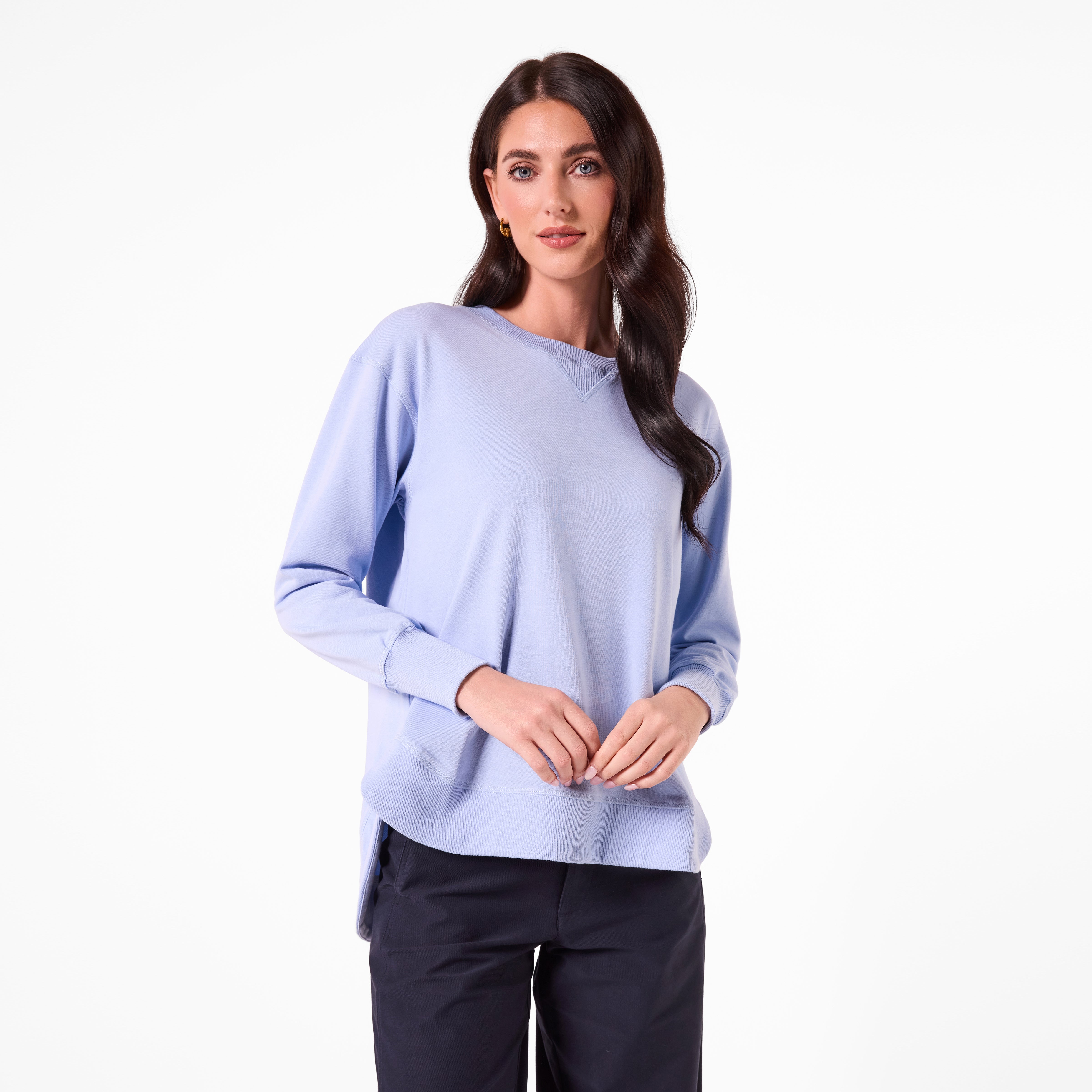 AM25193 PLAIN SWEATSHIRT ( BABY BLUE)